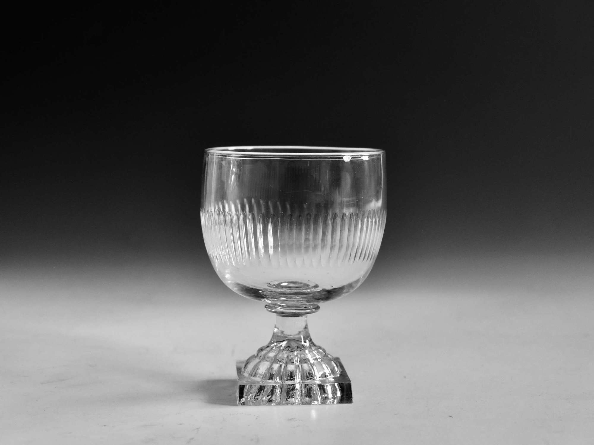 Antique glass rummer lemon squeezer foot English c1810
