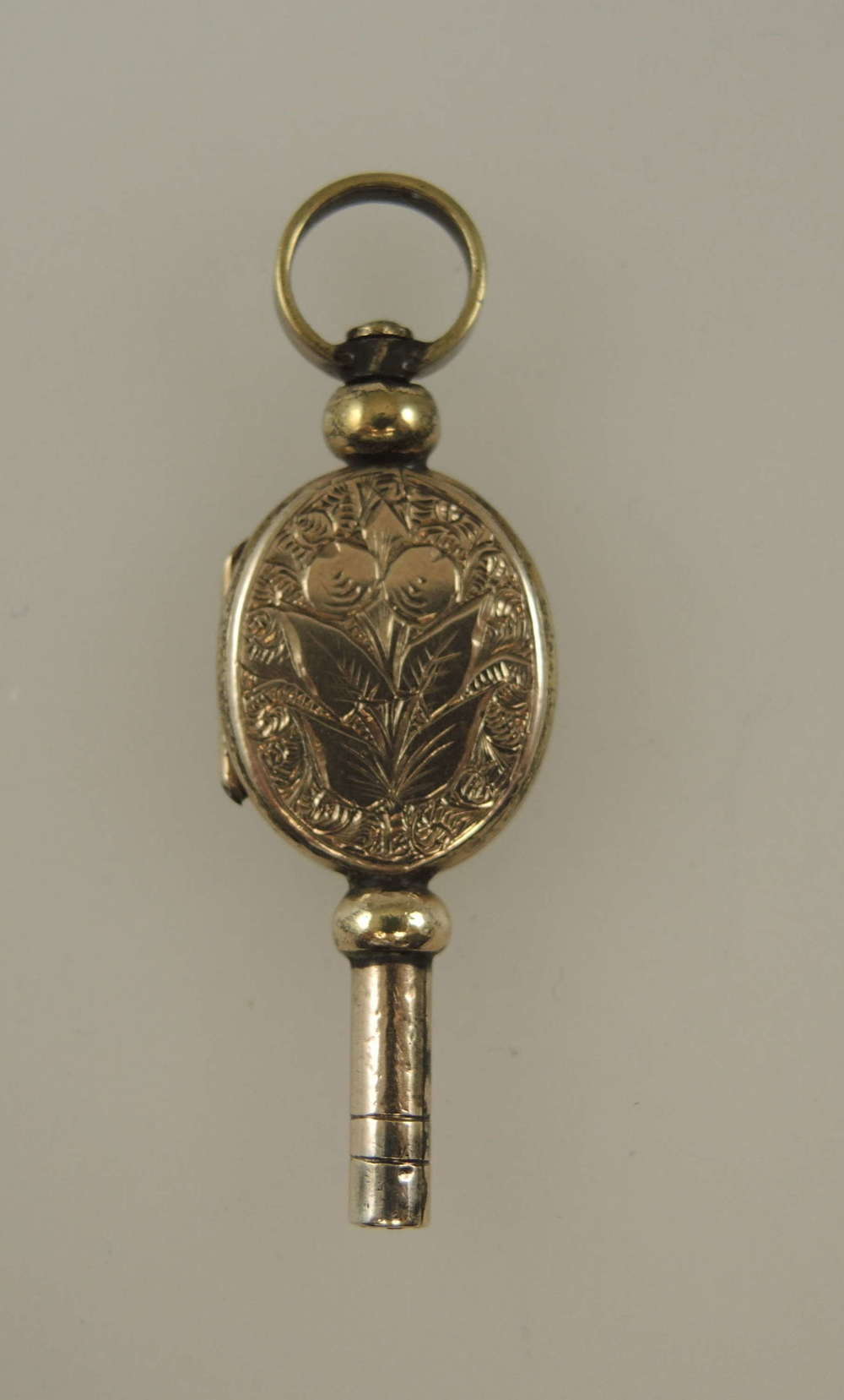 Unusual LOCKET pocket watch key c1850