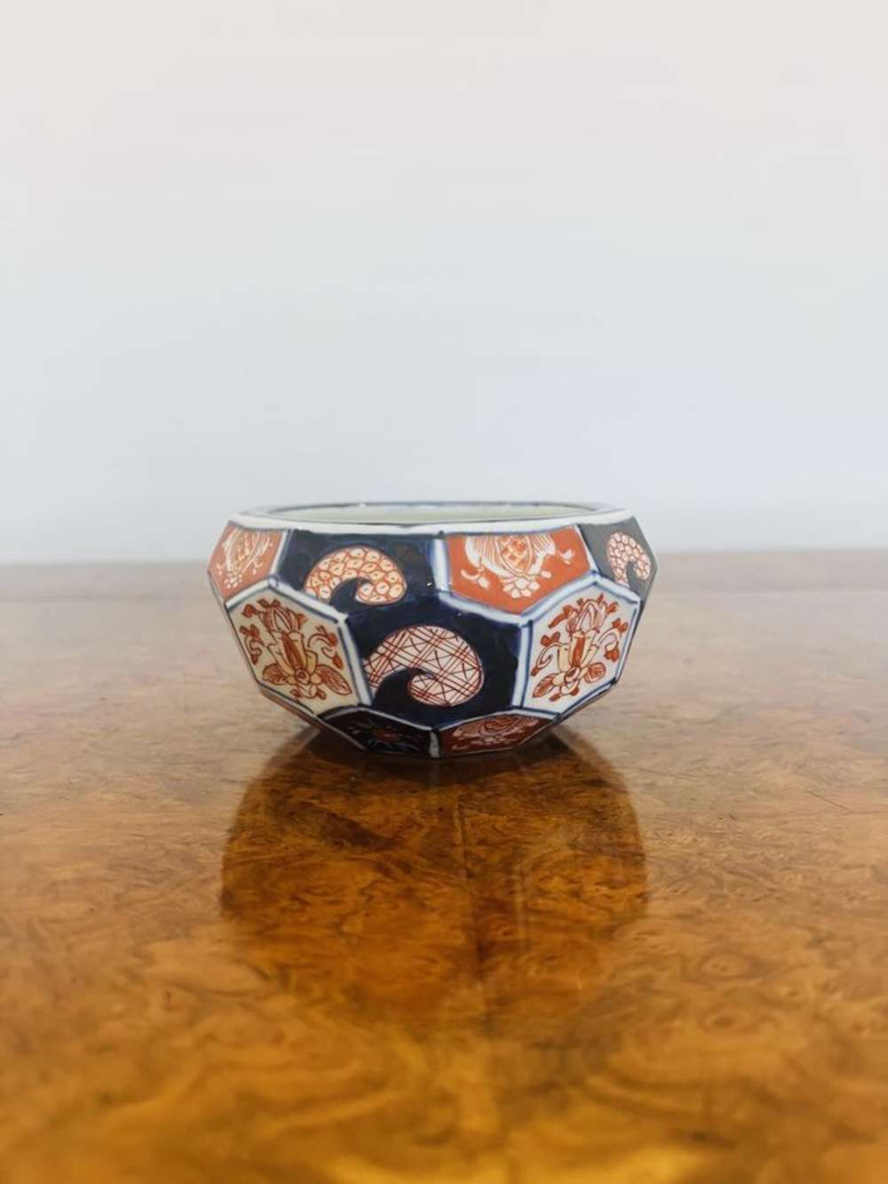 Unusual Antique Hexagonal Japanese Imari Bowl