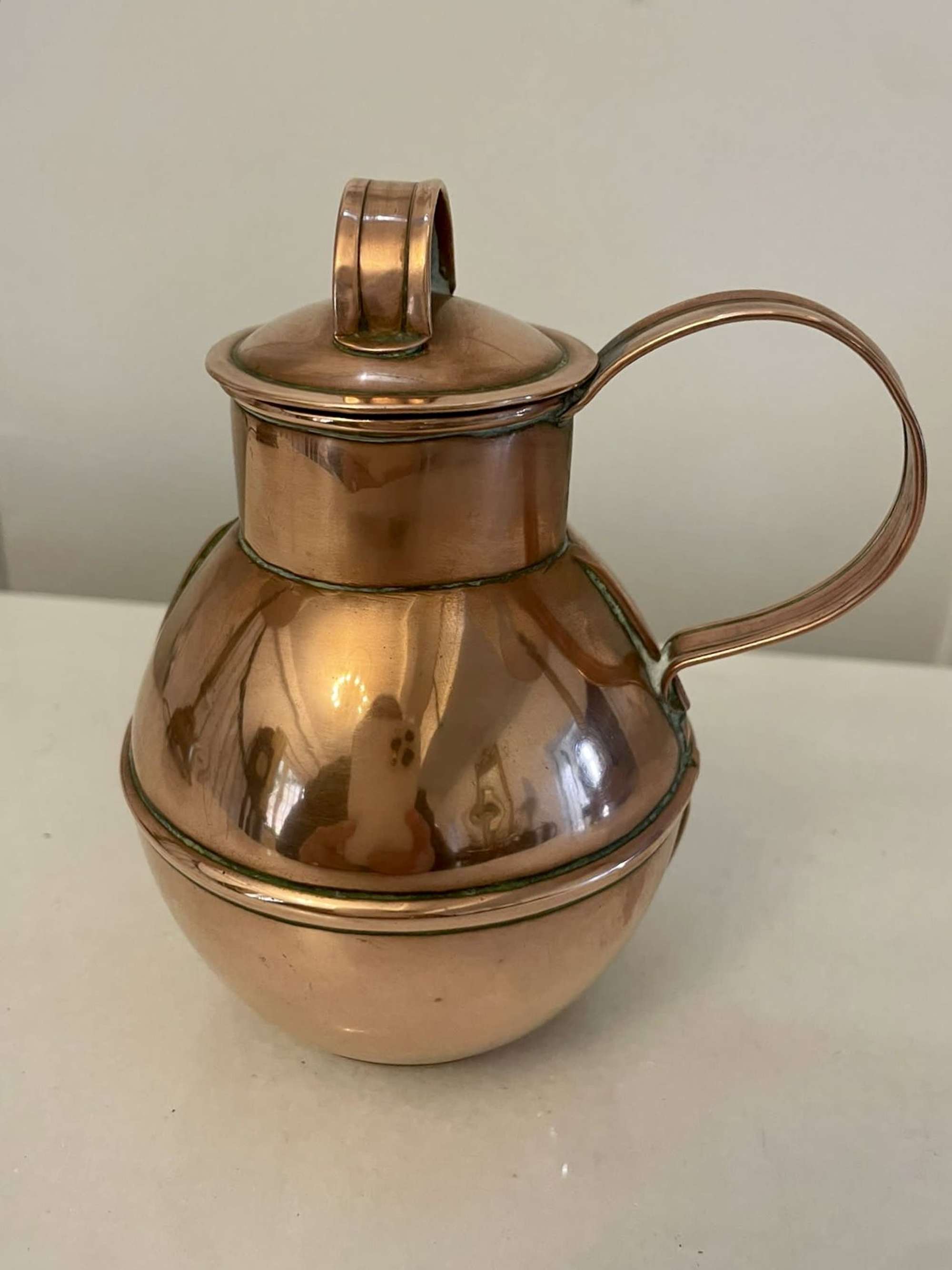 Small Antique Copper Jersey Can