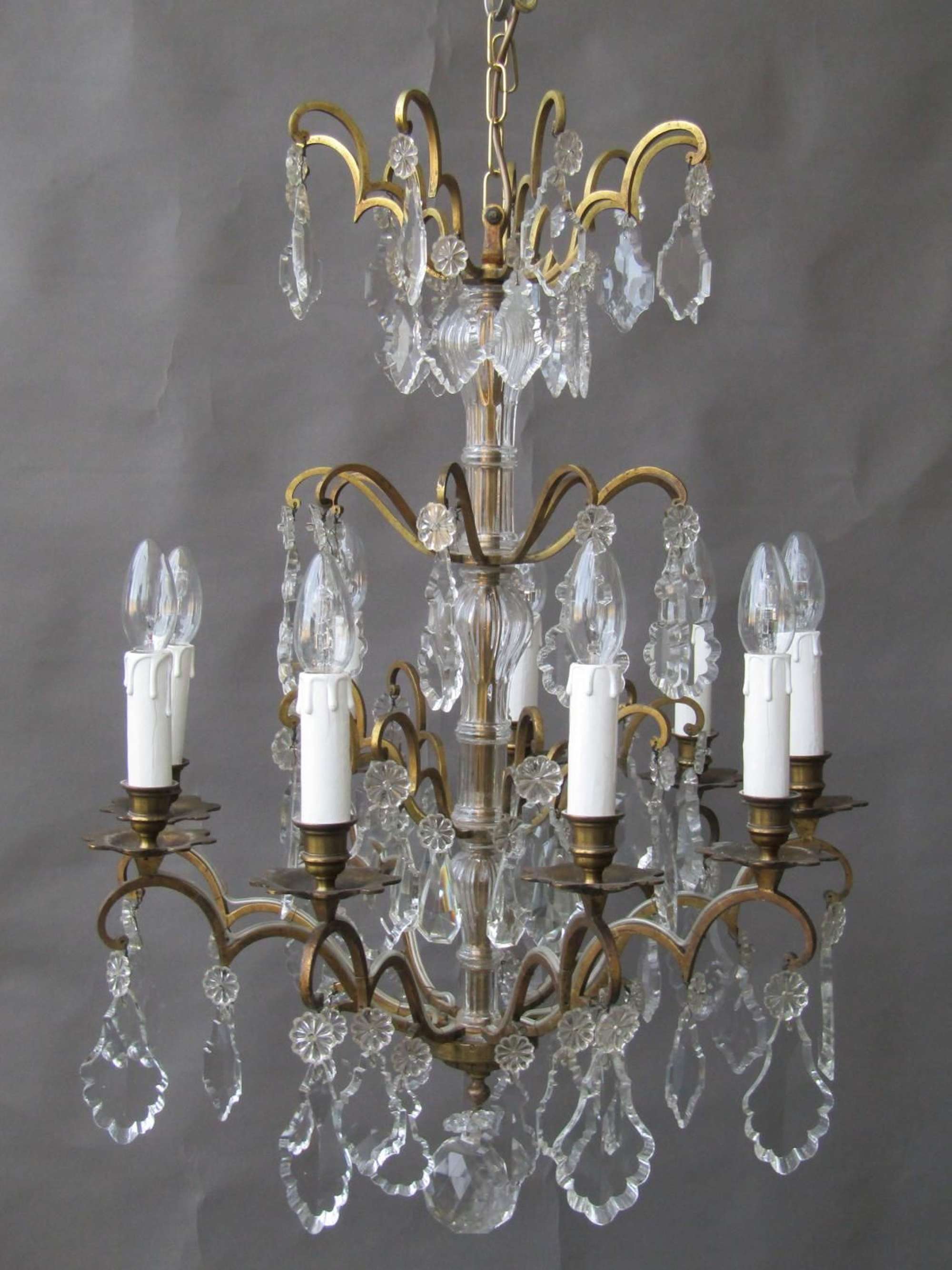 French 9 Arm Chandelier