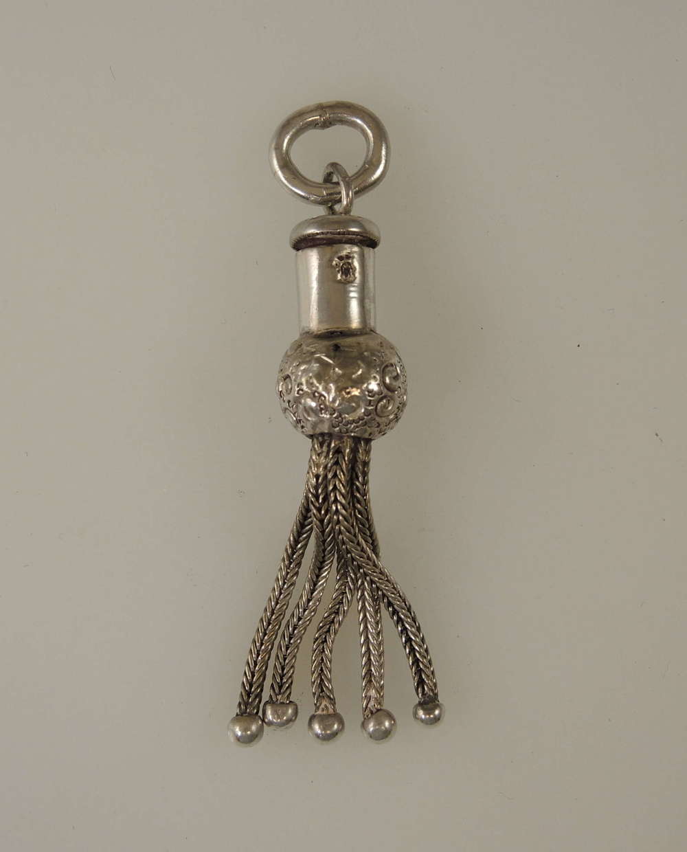 Antique silver tassel fob c1890