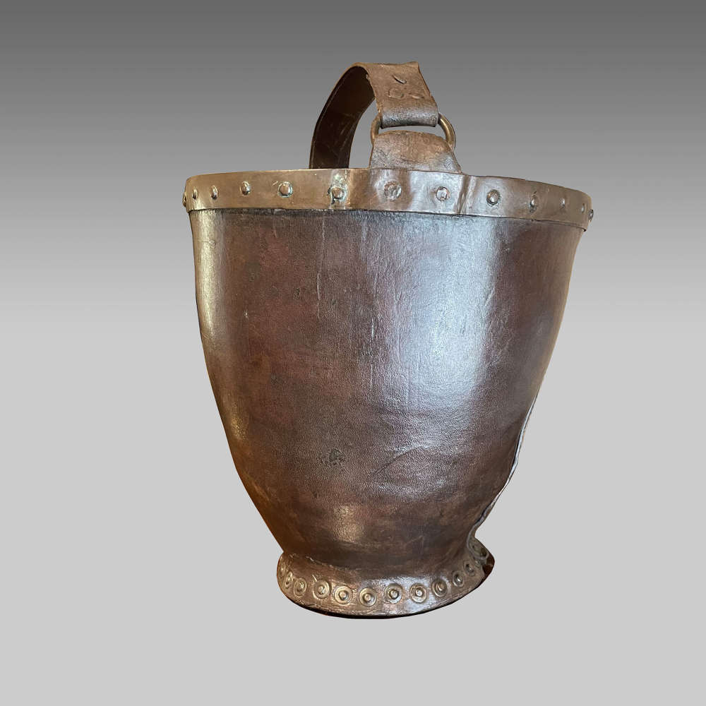 Georgian leather fire bucket