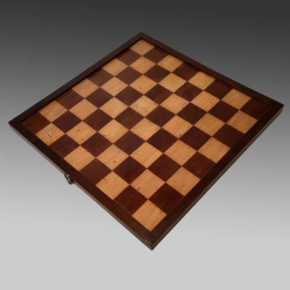 Late 19th century walnut framed games board