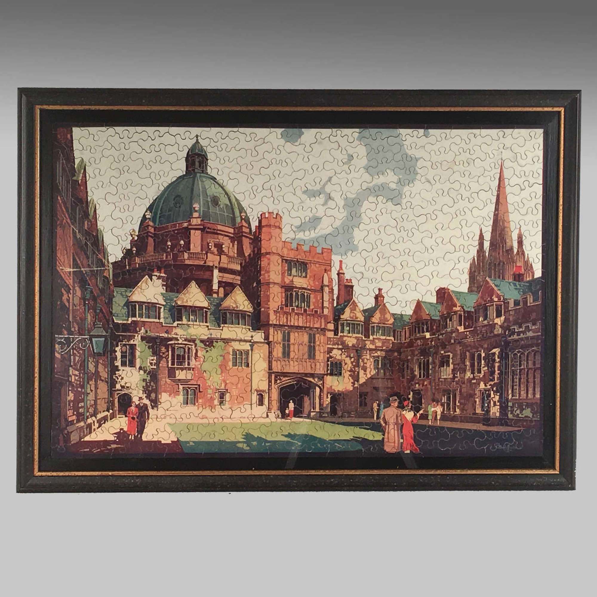 Vintage GWR jigsaw puzzle - Brasenose College, Oxford