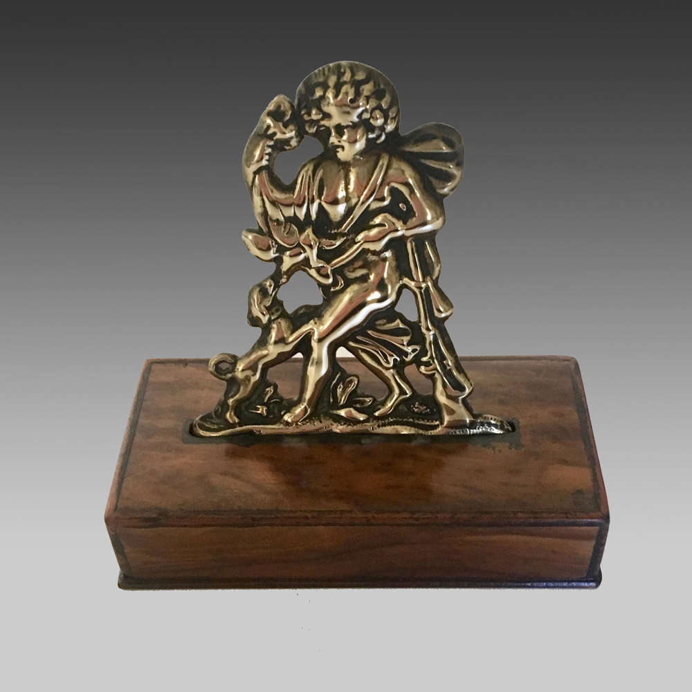 Georgian cast brass hunting figure