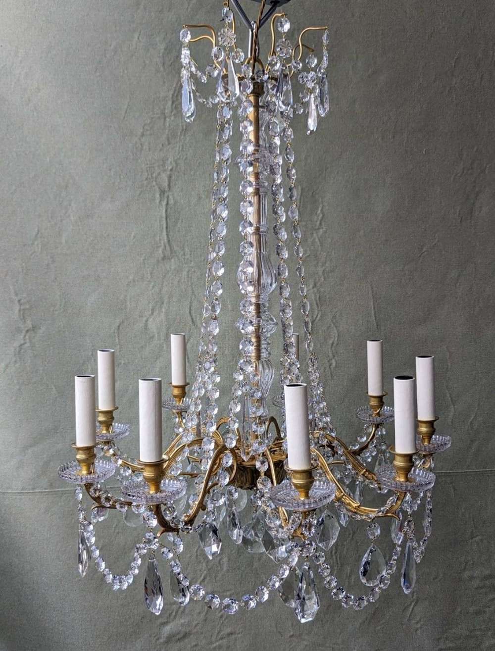 Napoleon III Crystal And Bronze Chandelier