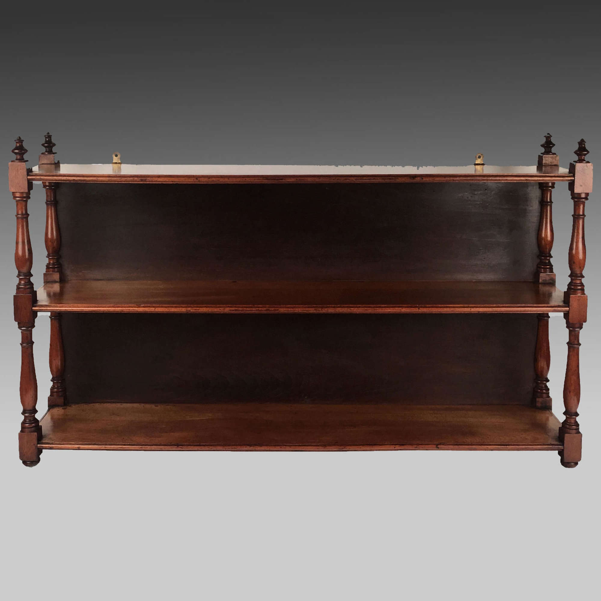 19th century satin birch display shelves