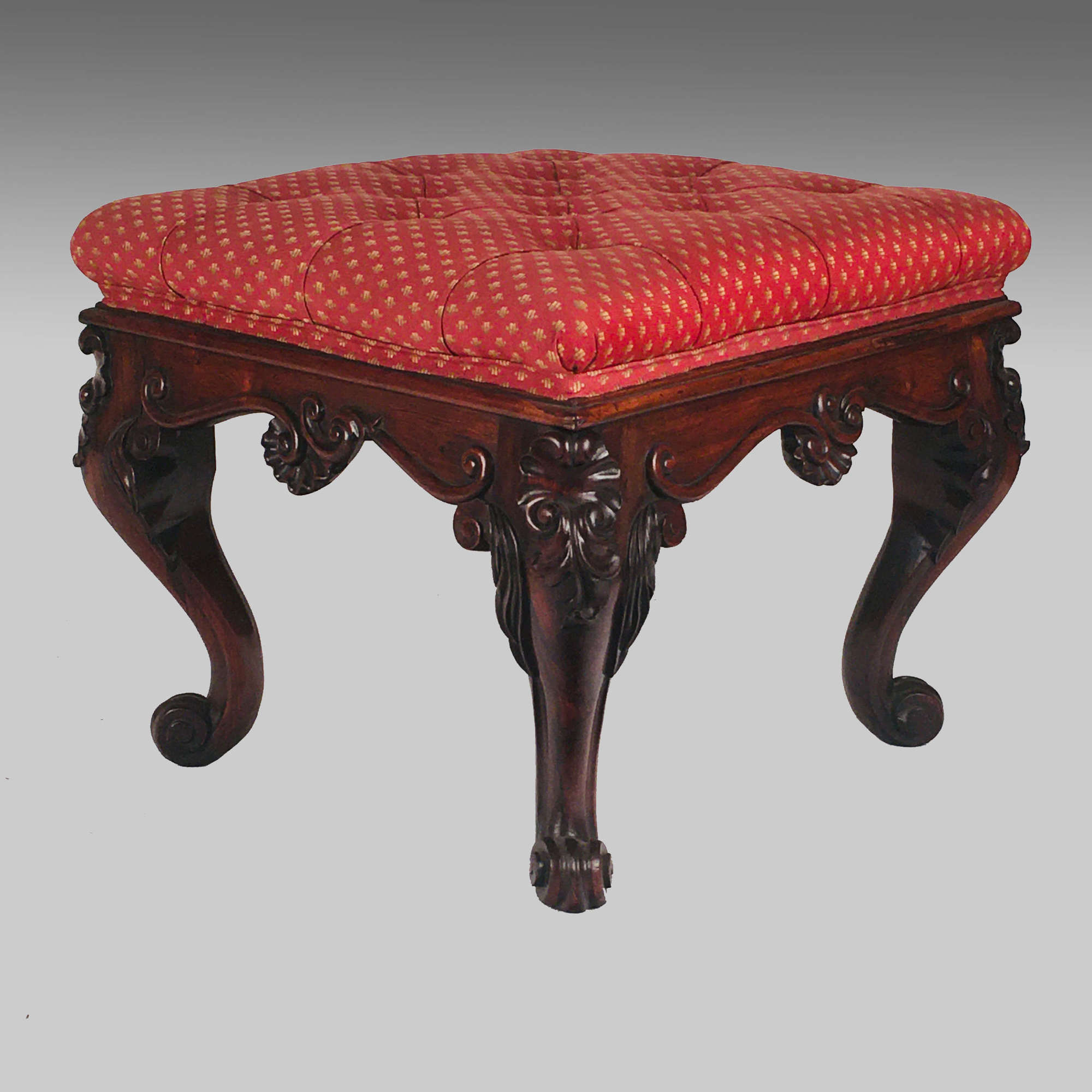 Anglo-Indian rosewood stool