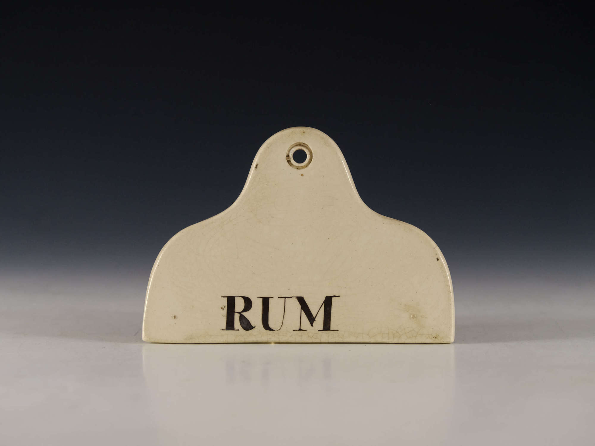 Bin label Rum English early 19th century