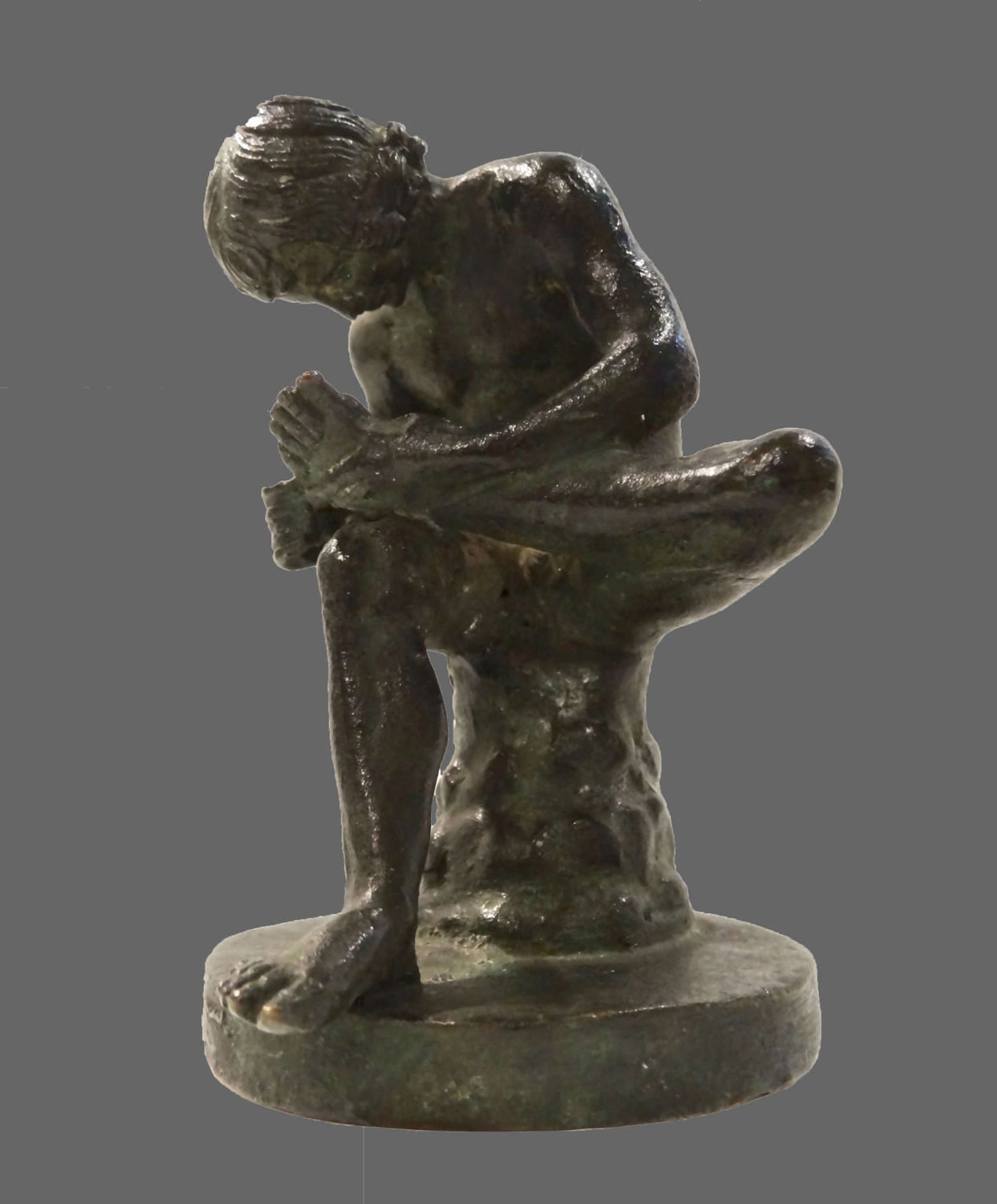 Small 19th century figure of Spinario
