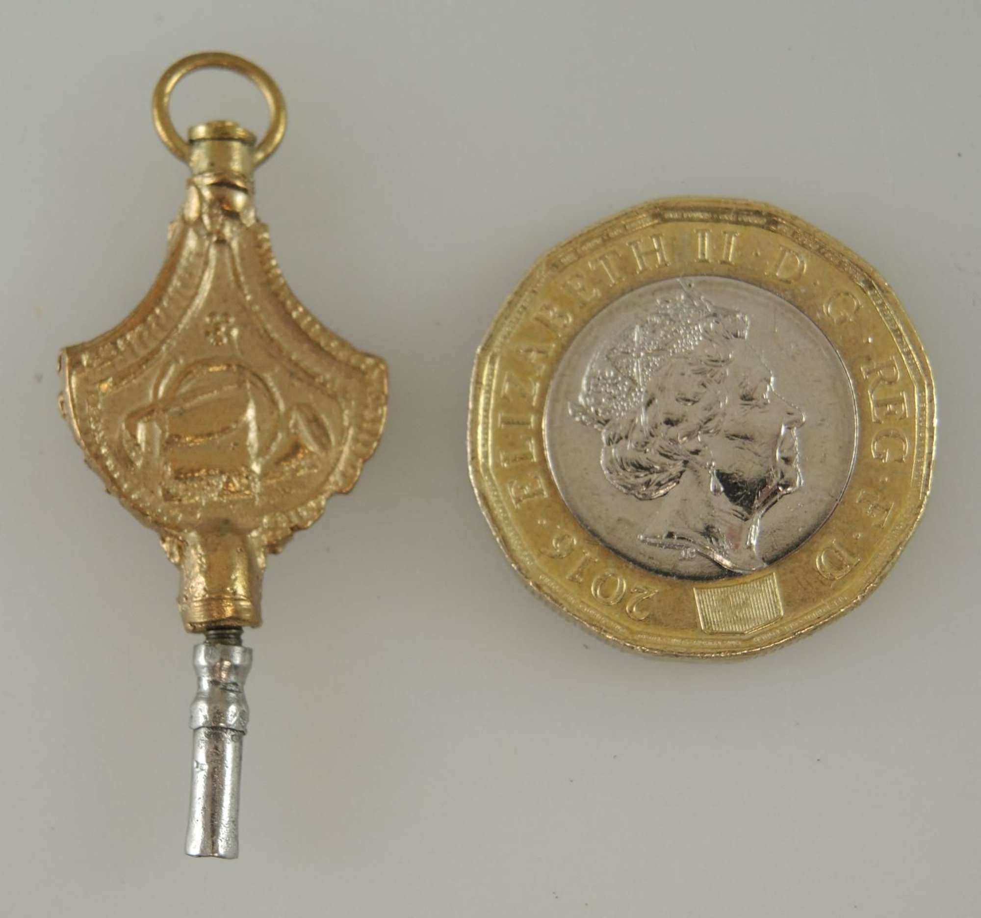 Early French COUNTRY LIFE MOTIF Pocket Watch Key. Circa 1810