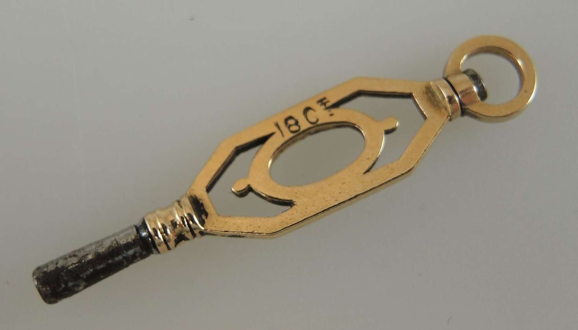 Top Quality 18K Gold and Steel pocket watch Key. Circa 1820