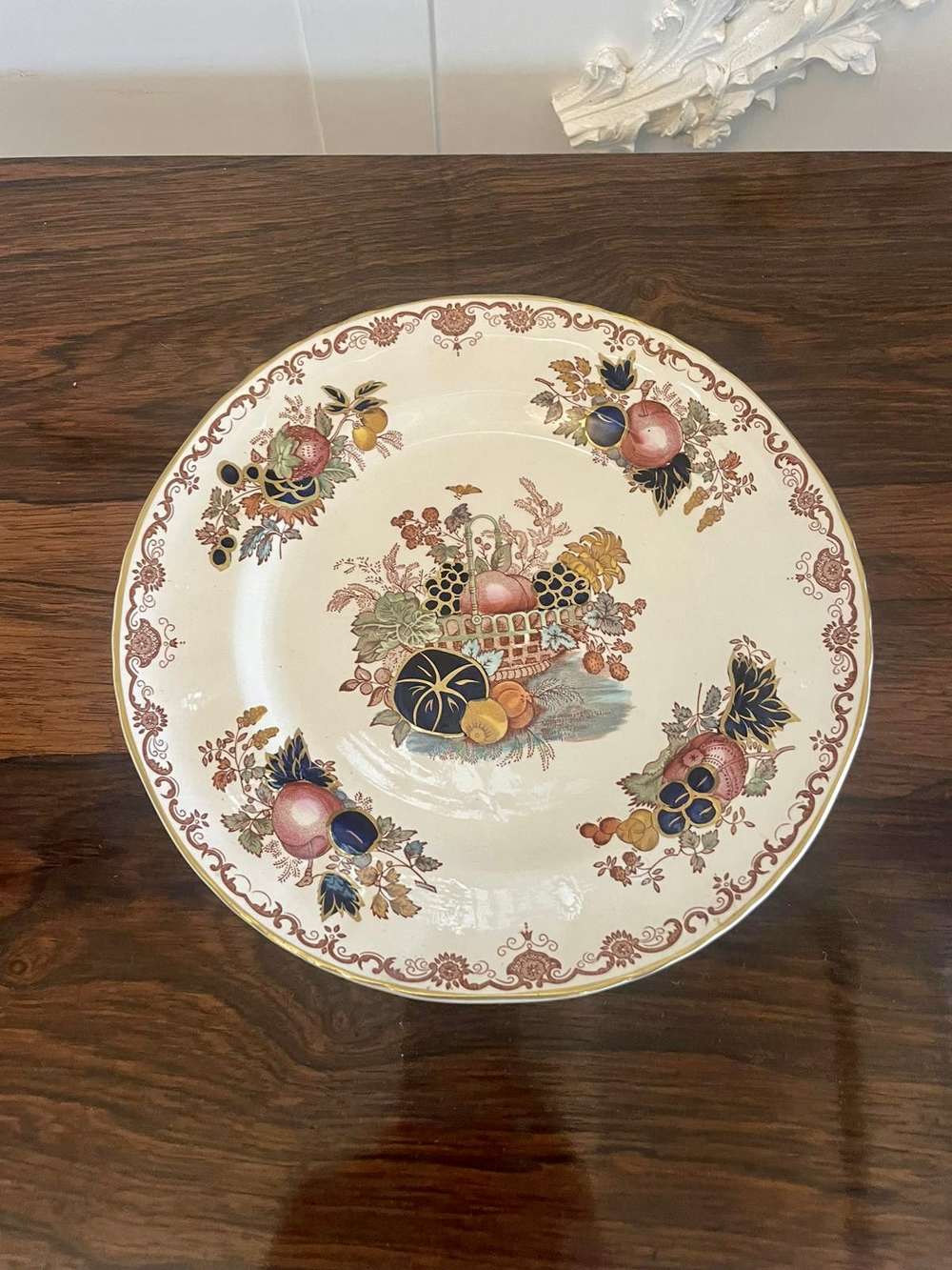 Quality Antique Hand Painted Masons Ironstone Plate
