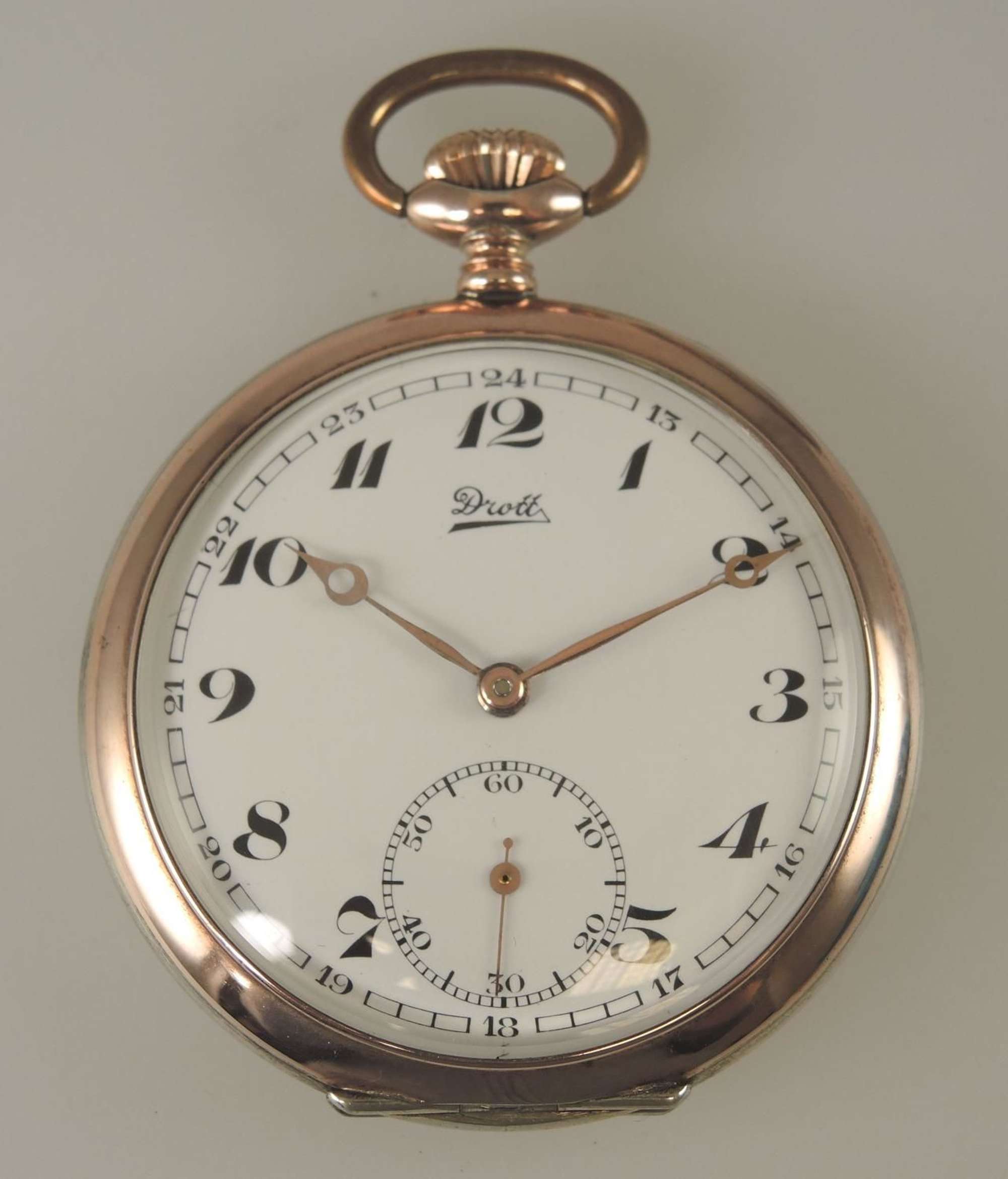 MINT Silver pocket watch by Drott c1910