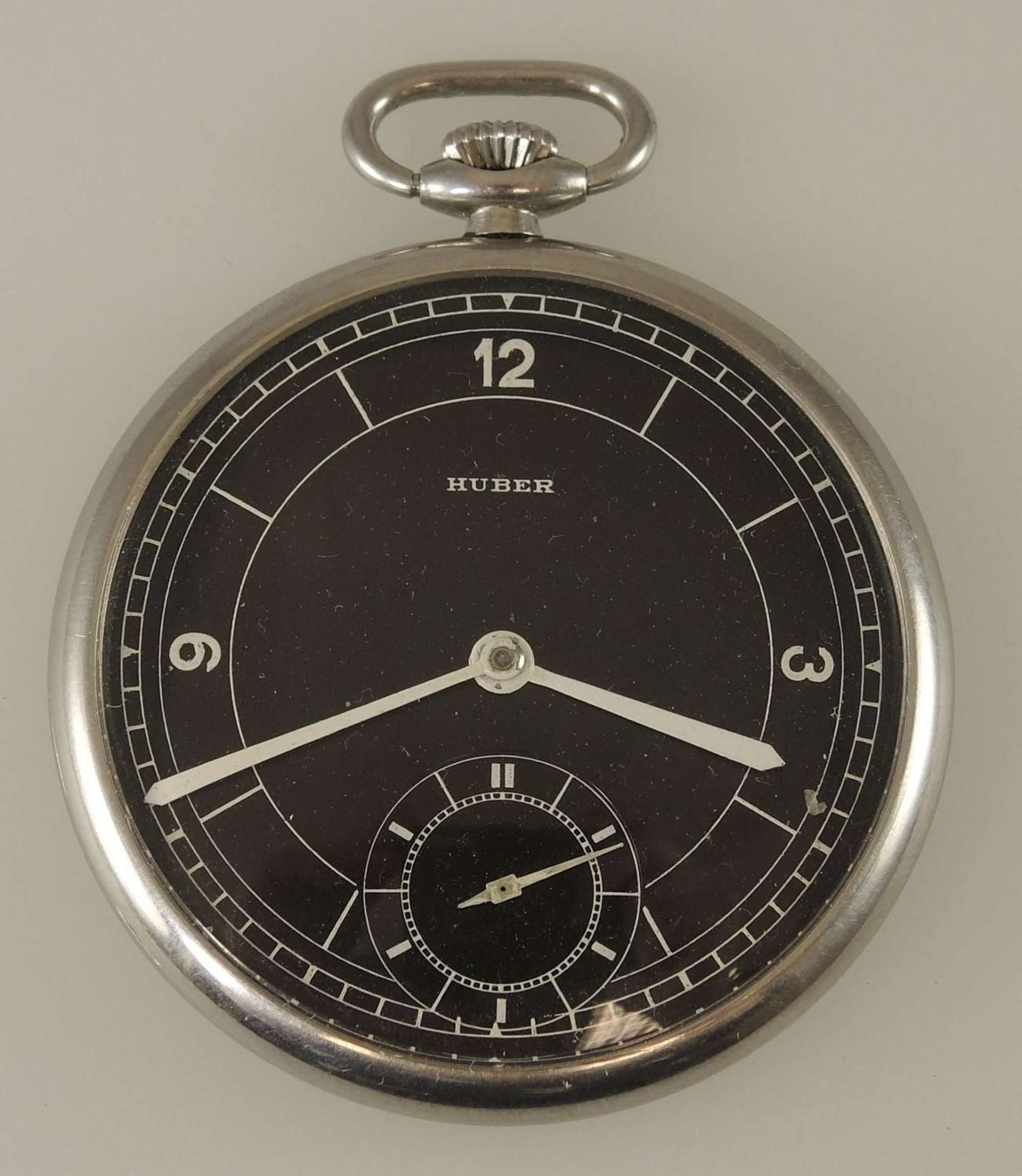Stylish Vintage pocket watch by Huber c1930