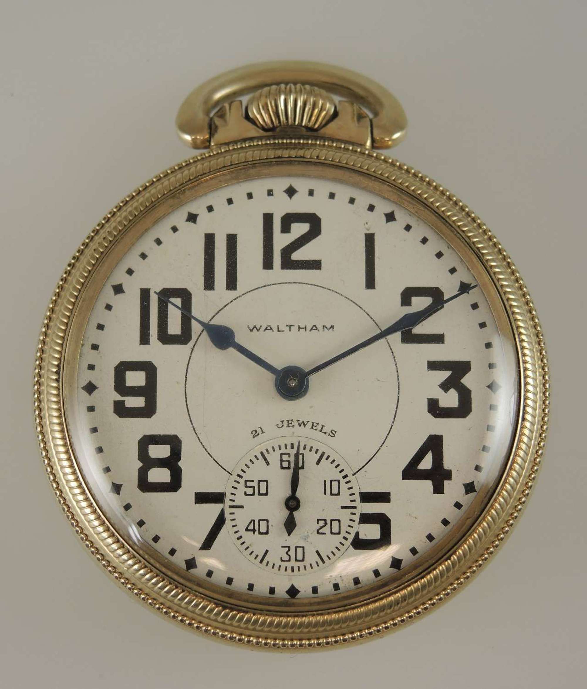 16 size 21 Jewel Waltham 16-A pocket watch.c1949