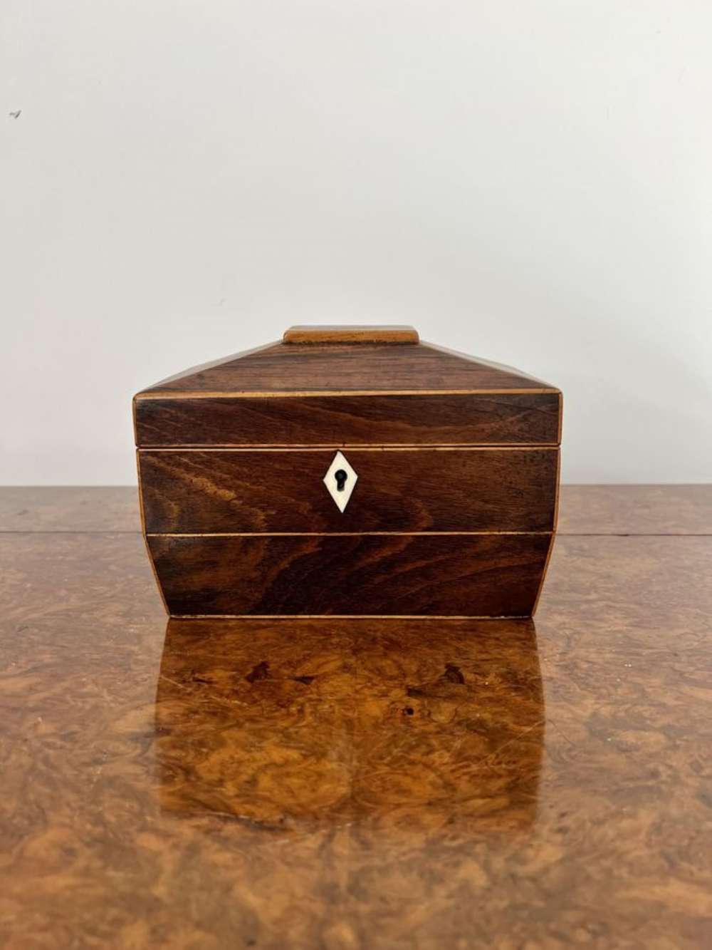 Quality Antique George Iii Mahogany Tea Caddy