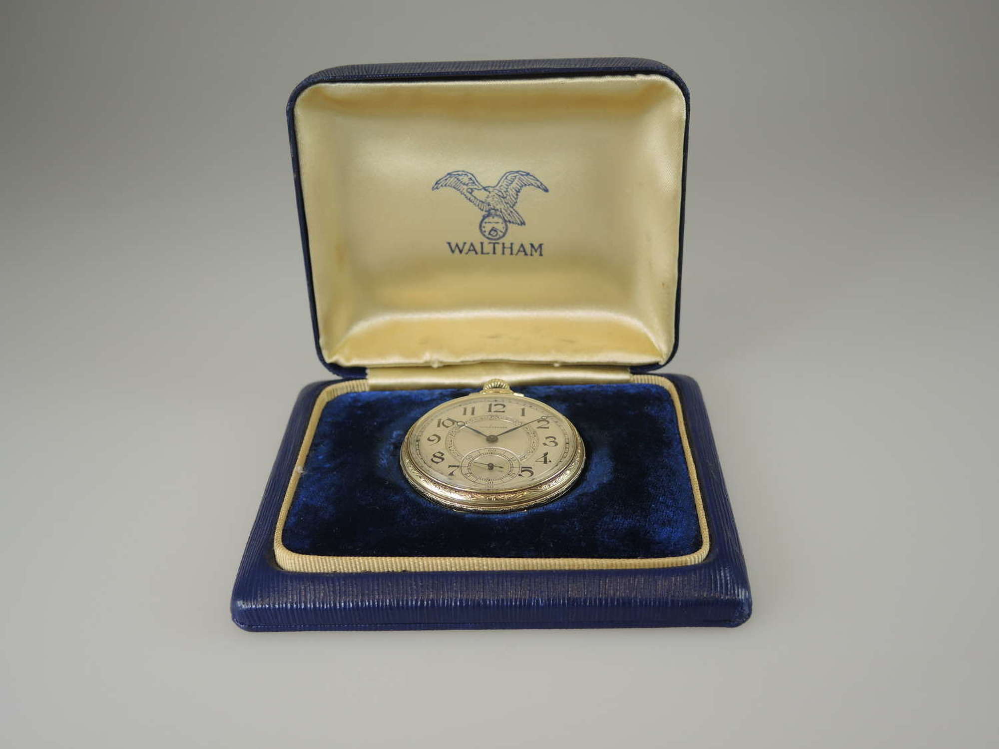 Vintage pocket watch by Waltham with Original Box c1931