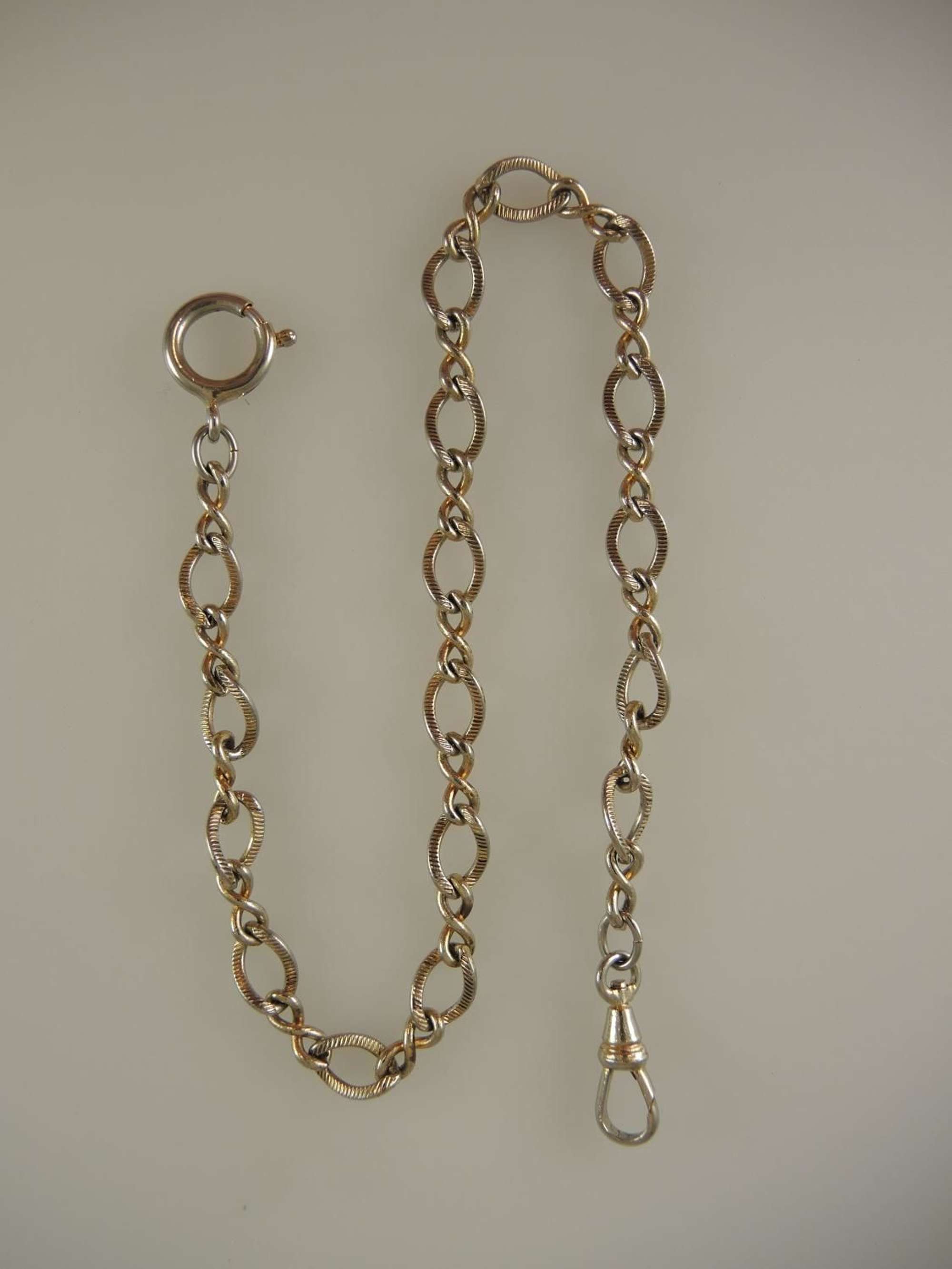 Fancy Gold Plated Watch Chain c1910