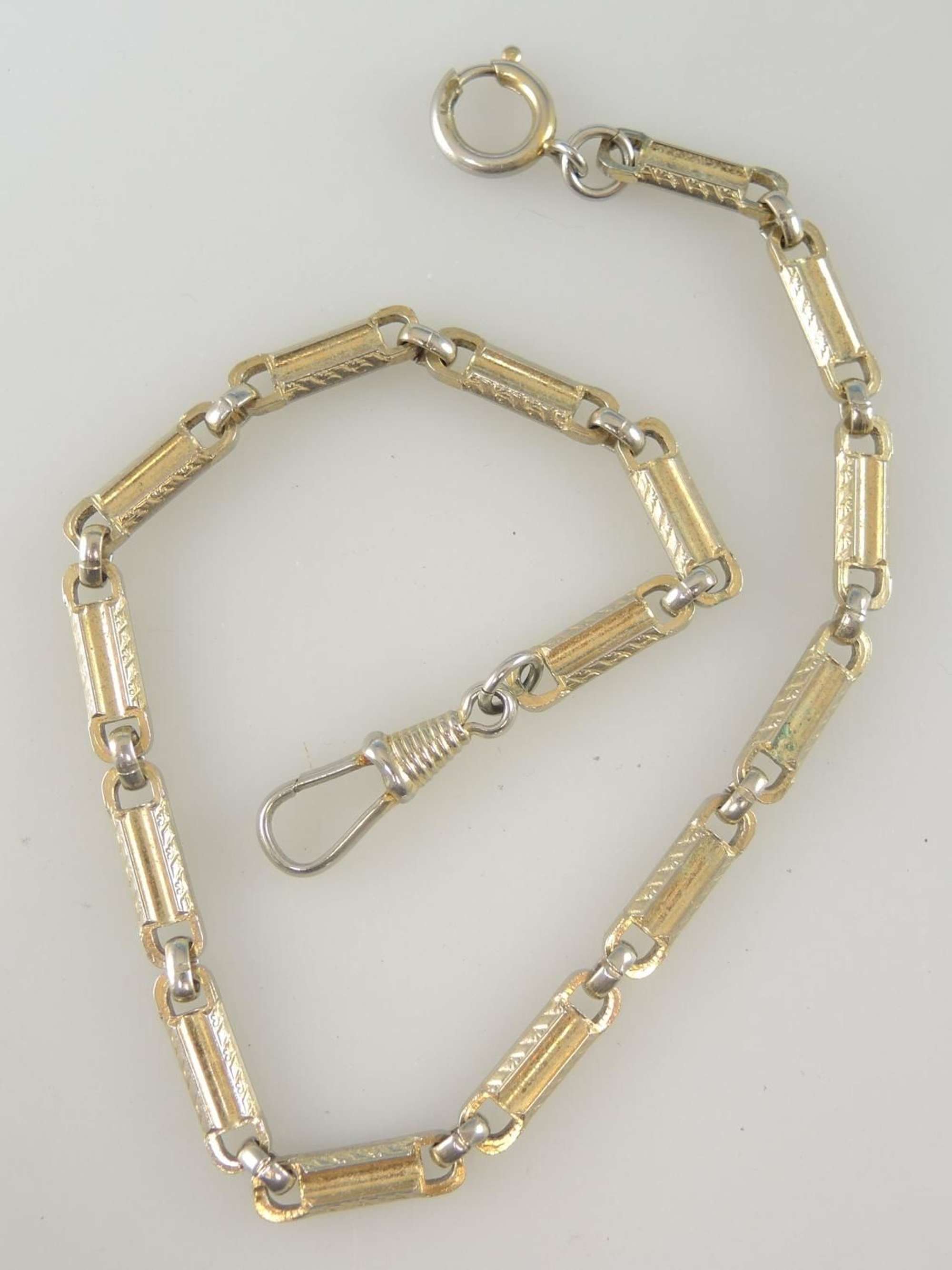 Fancy Gold Plated Watch Chain. Circa 1890