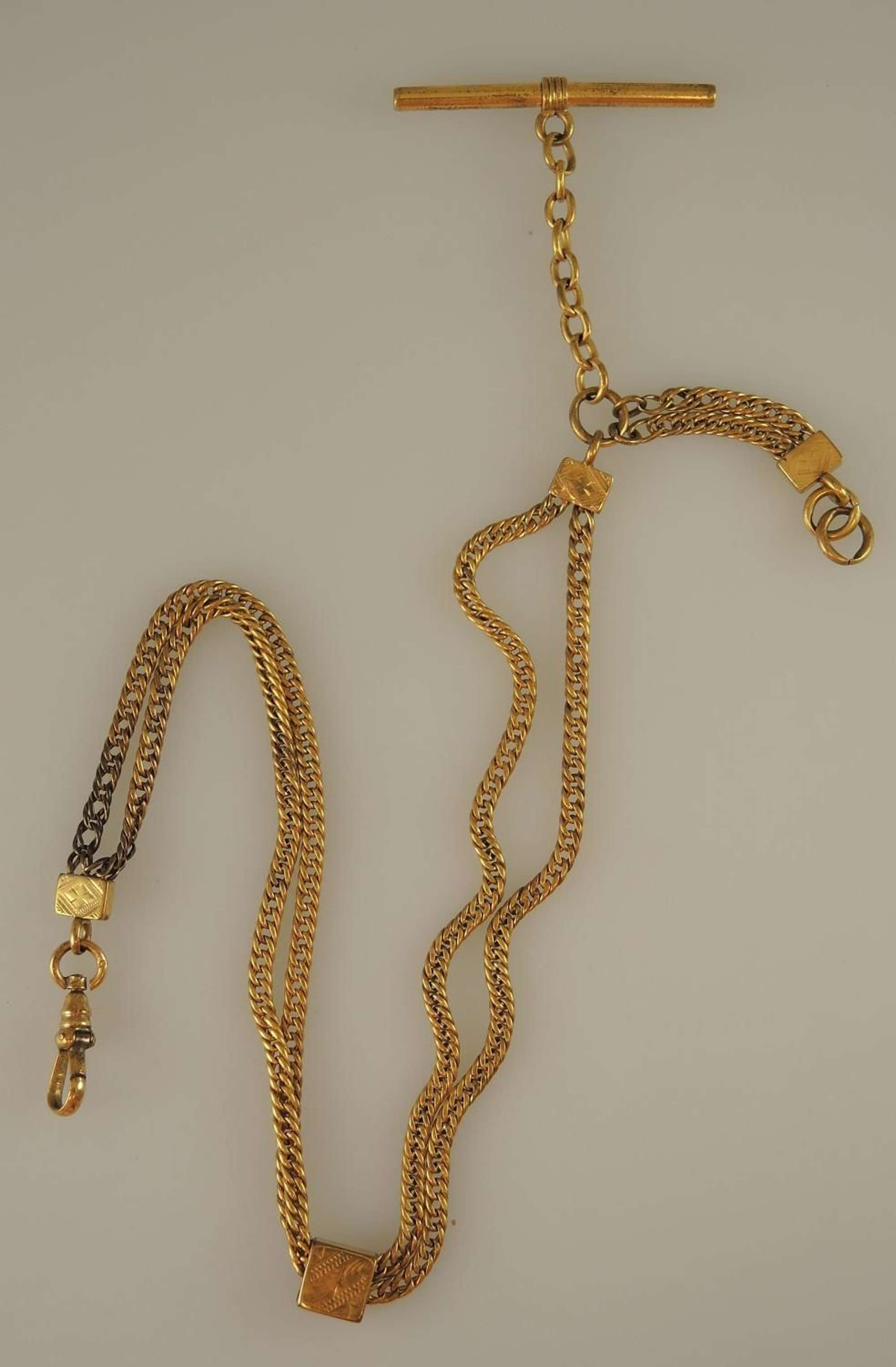 Fine Gold Plated Watch Chain. Circa 1890