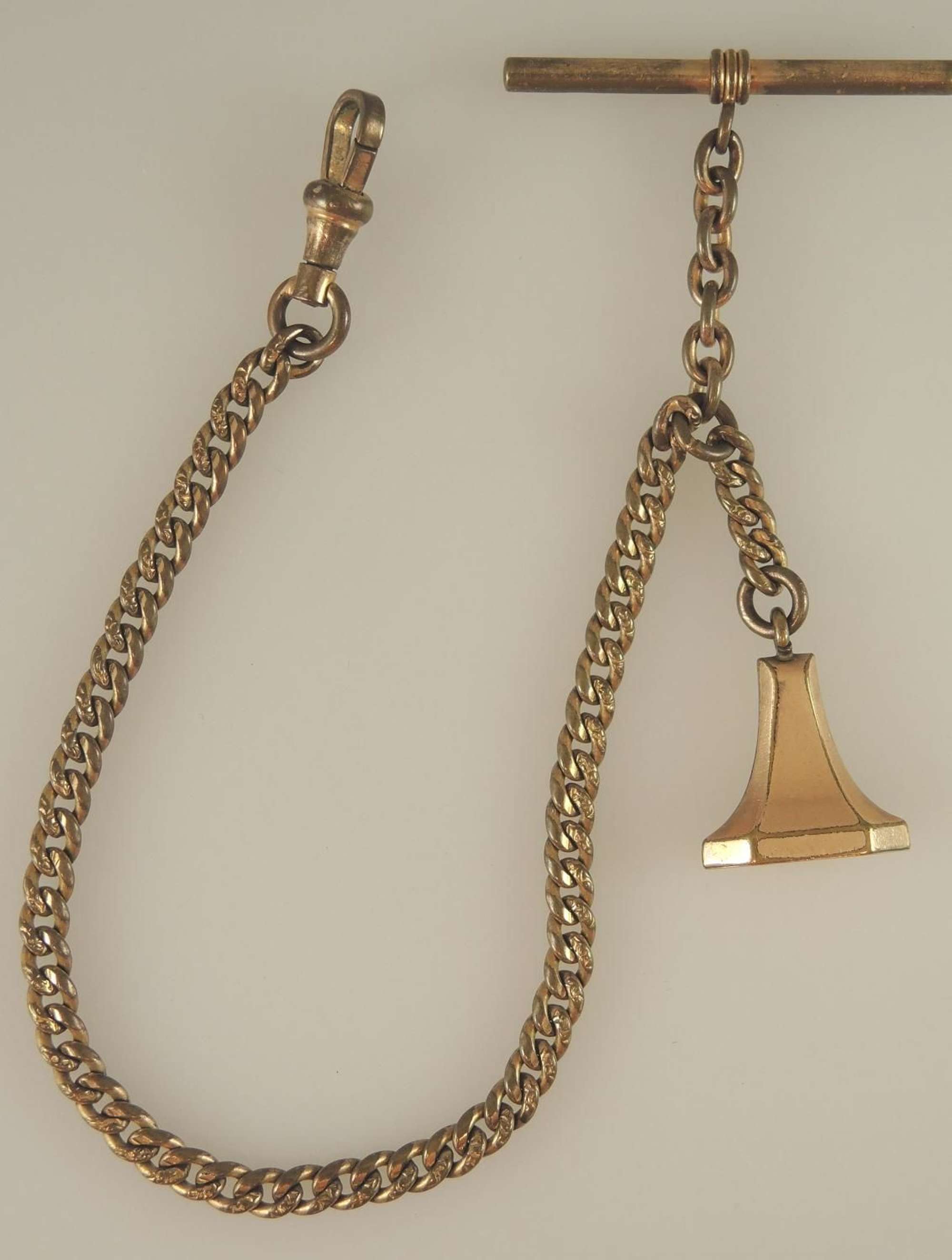 Gold plated watch chain with Seal Fob c1890