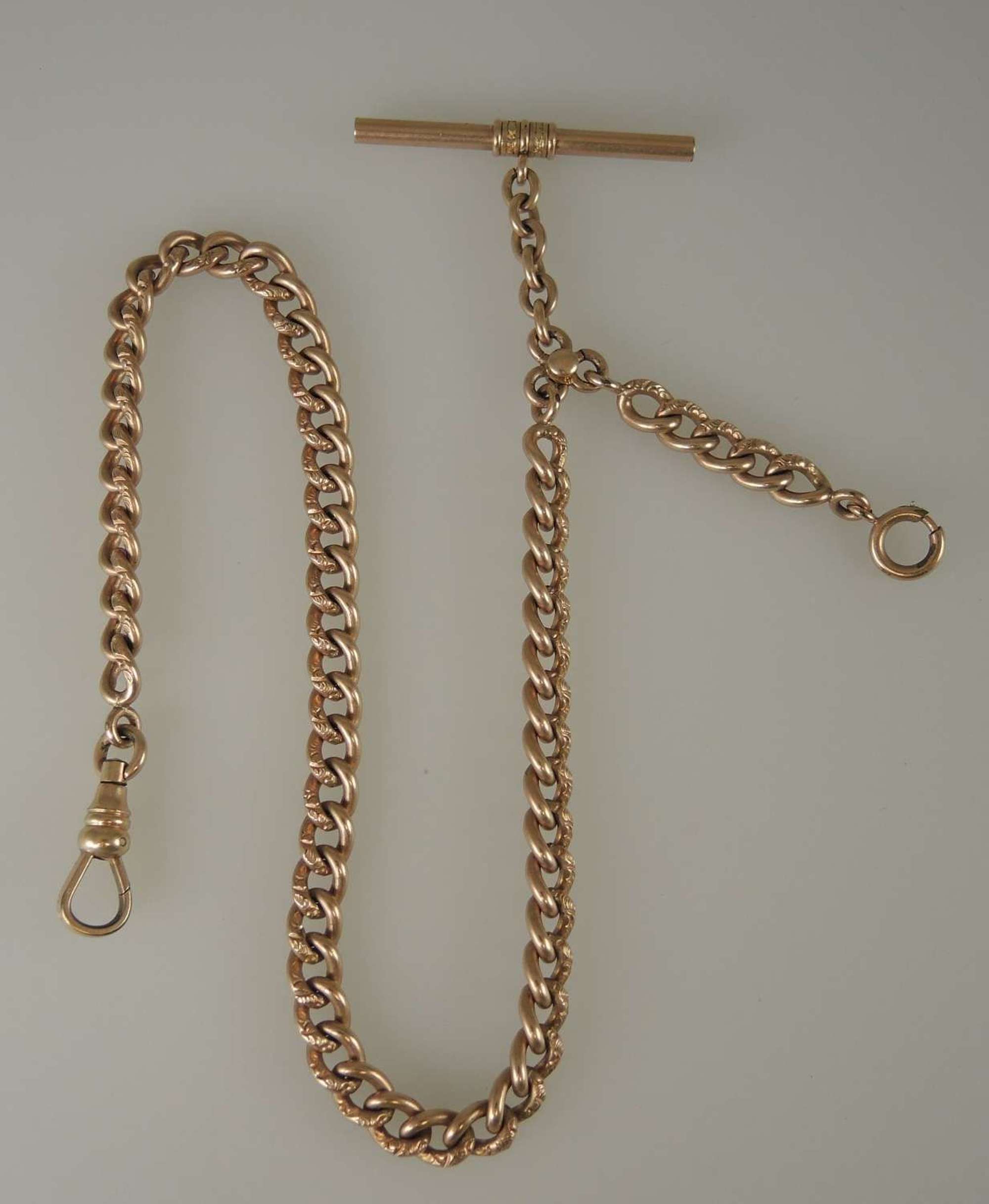 Good Gold plated watch chain c1890