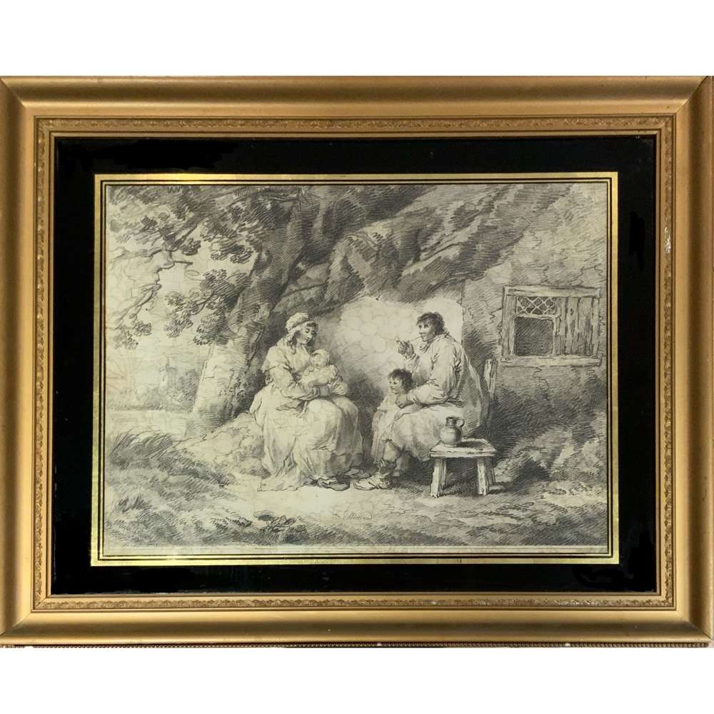After George Morland (1763-1804) &ldquo;A Rustic Family&rdquo;