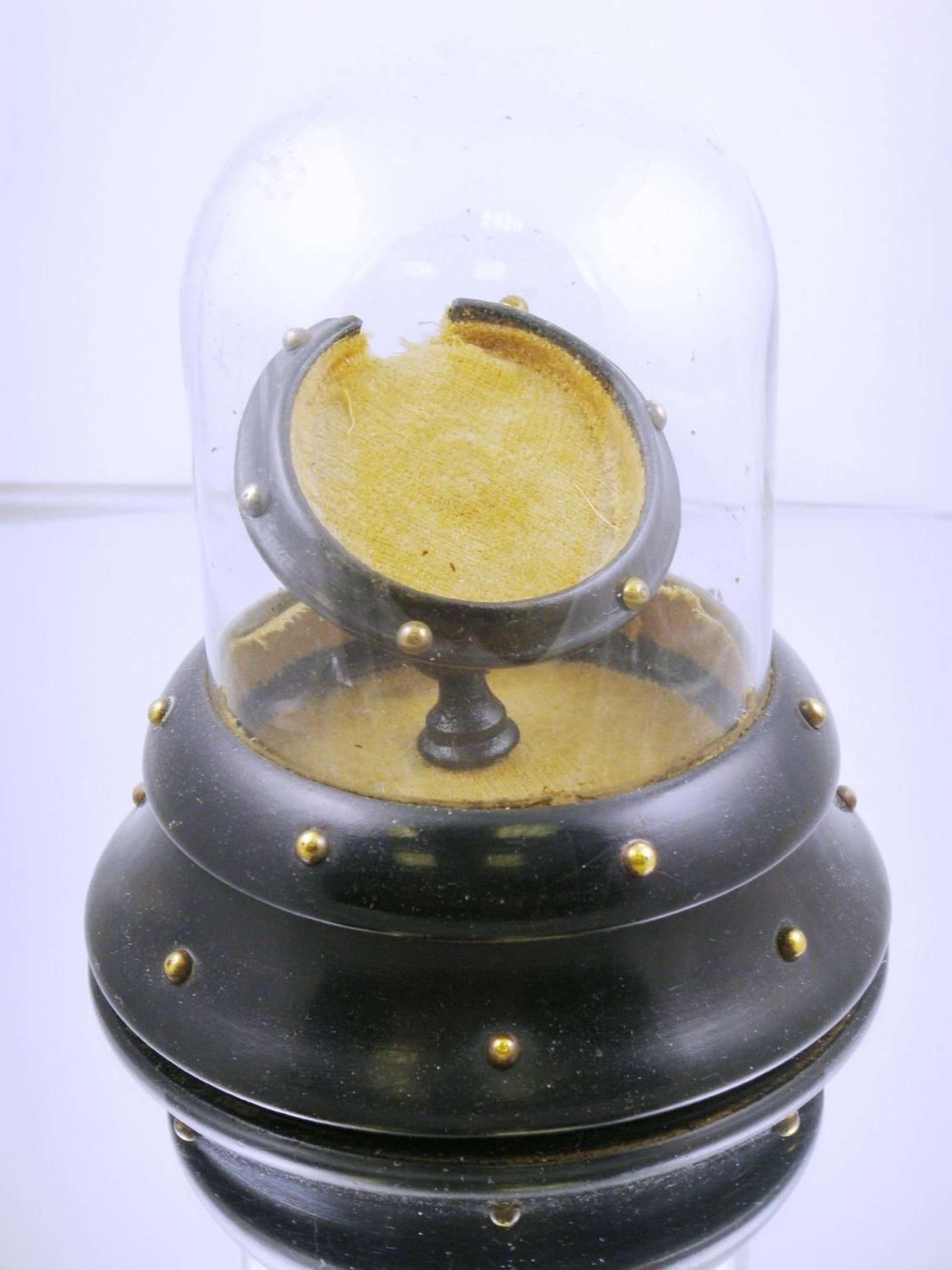 Glass Dome and Wooden Watch Stand. c1880