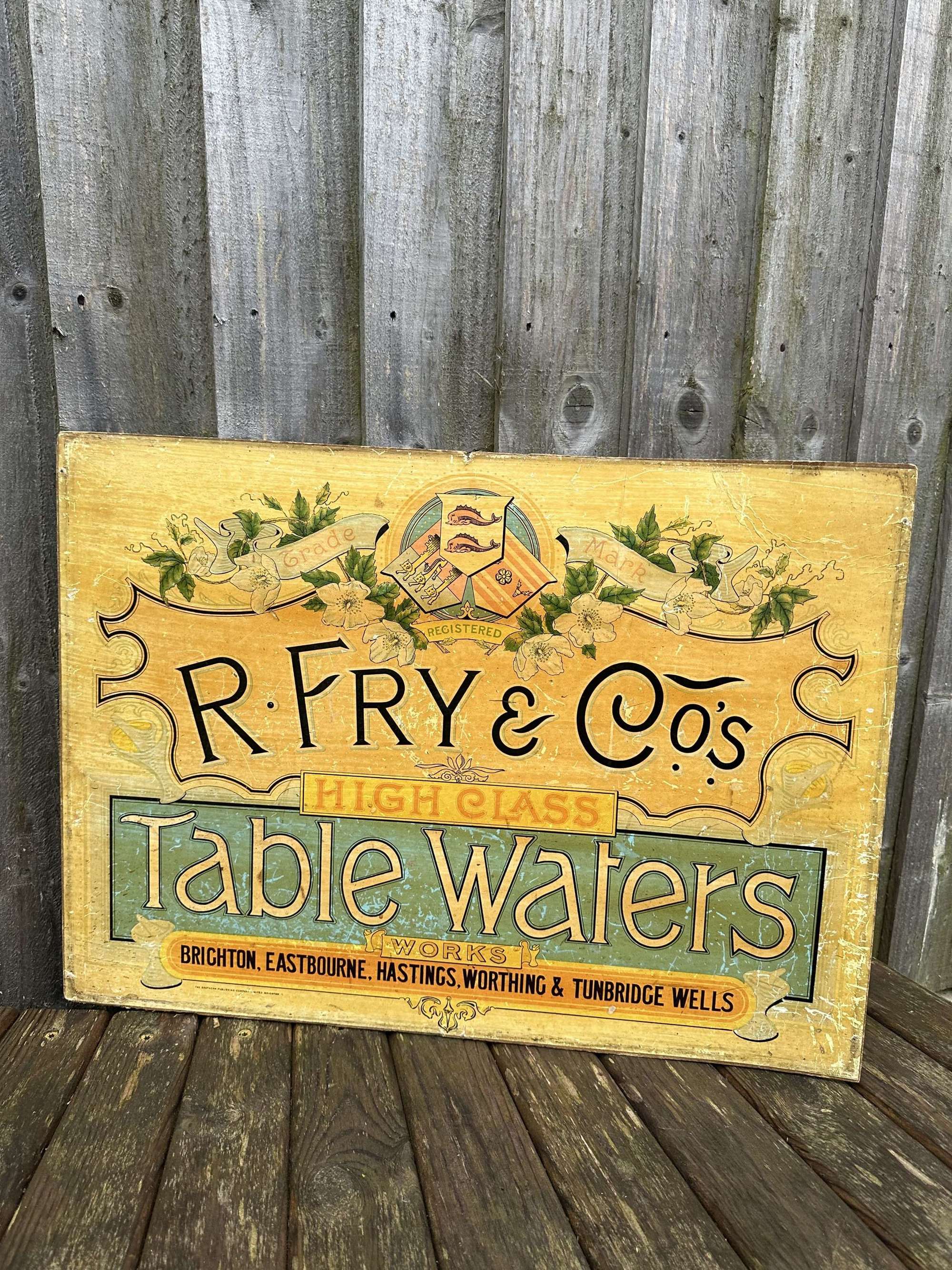 Early fry and co mineral water showcard