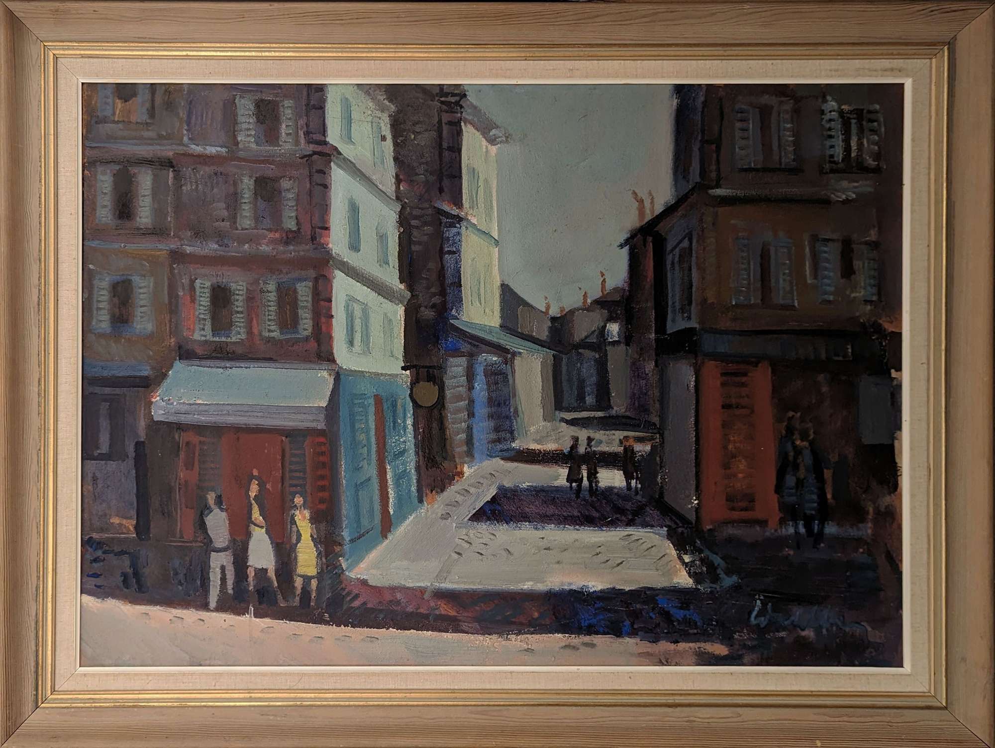 20th Century Swedish School 'Long shadows, Paris back street'