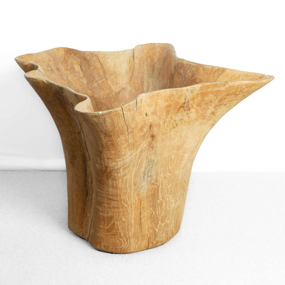 Large Hollowed Log Planter