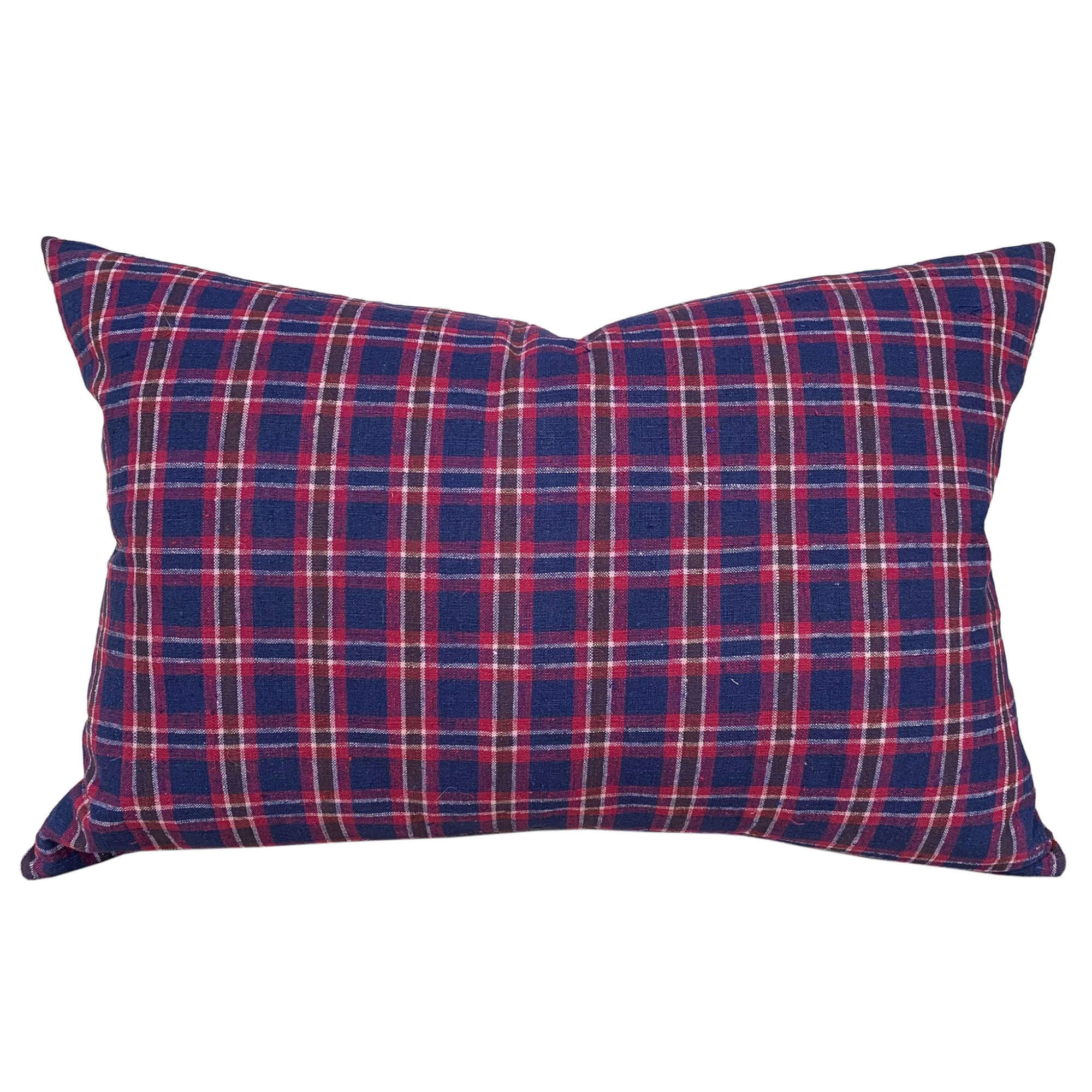 Blue And Red Checked Cushions
