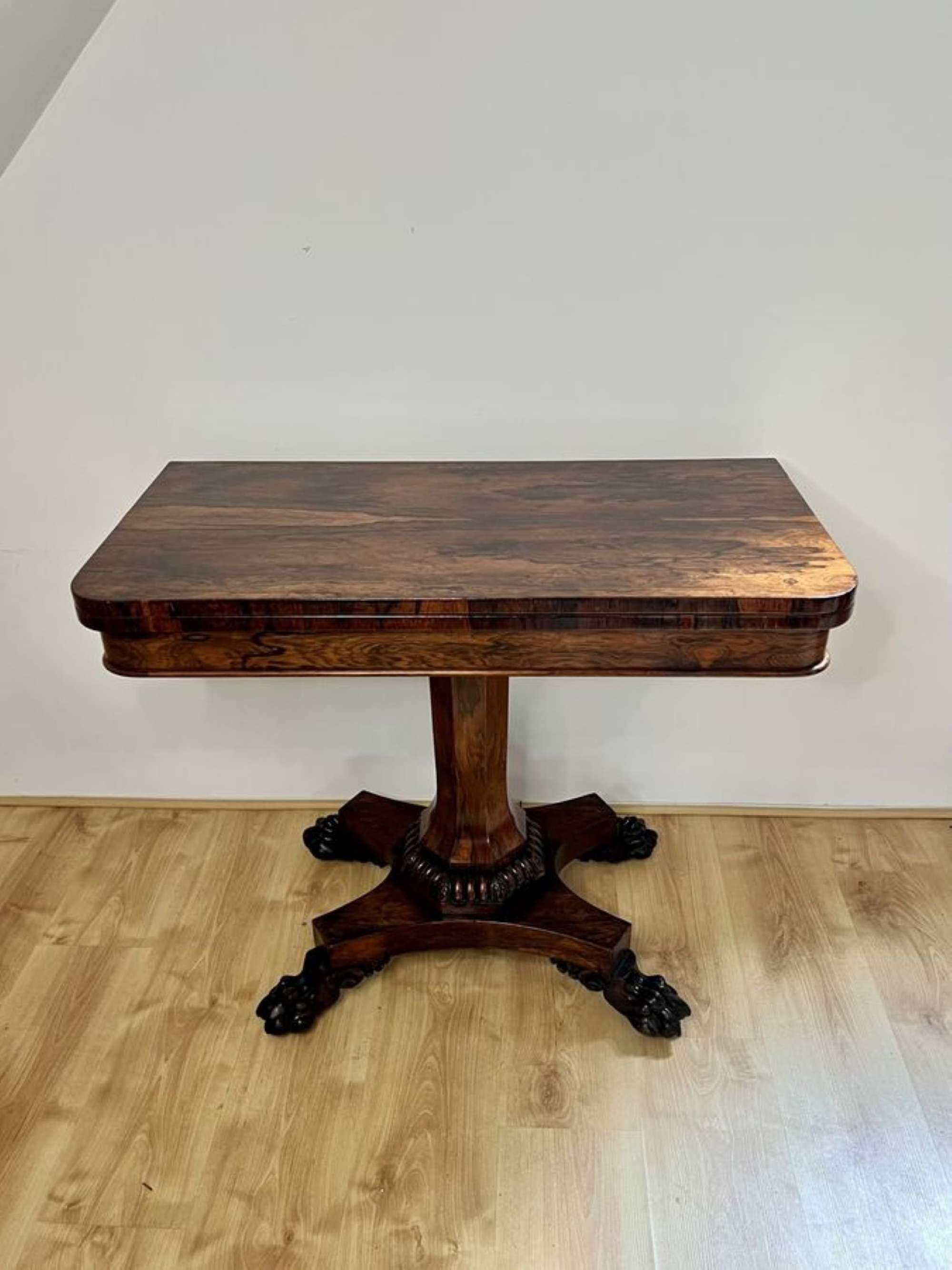 Fantastic quality Antique William IV rosewood card table