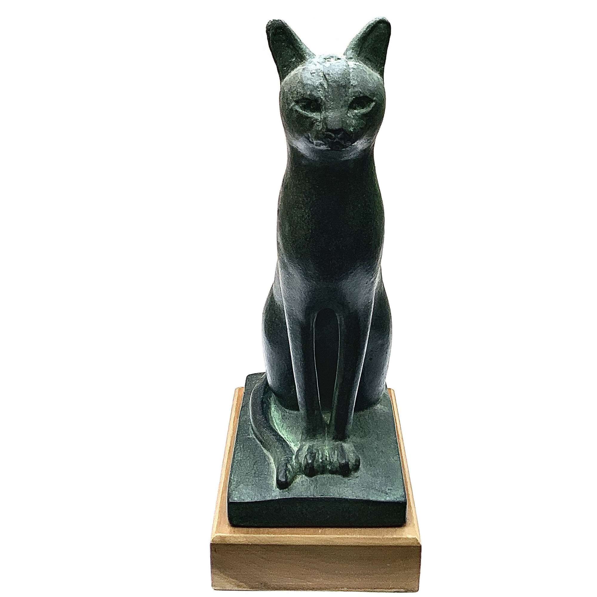 A Durastone Figure of An Ancient Egyptian Style Cat