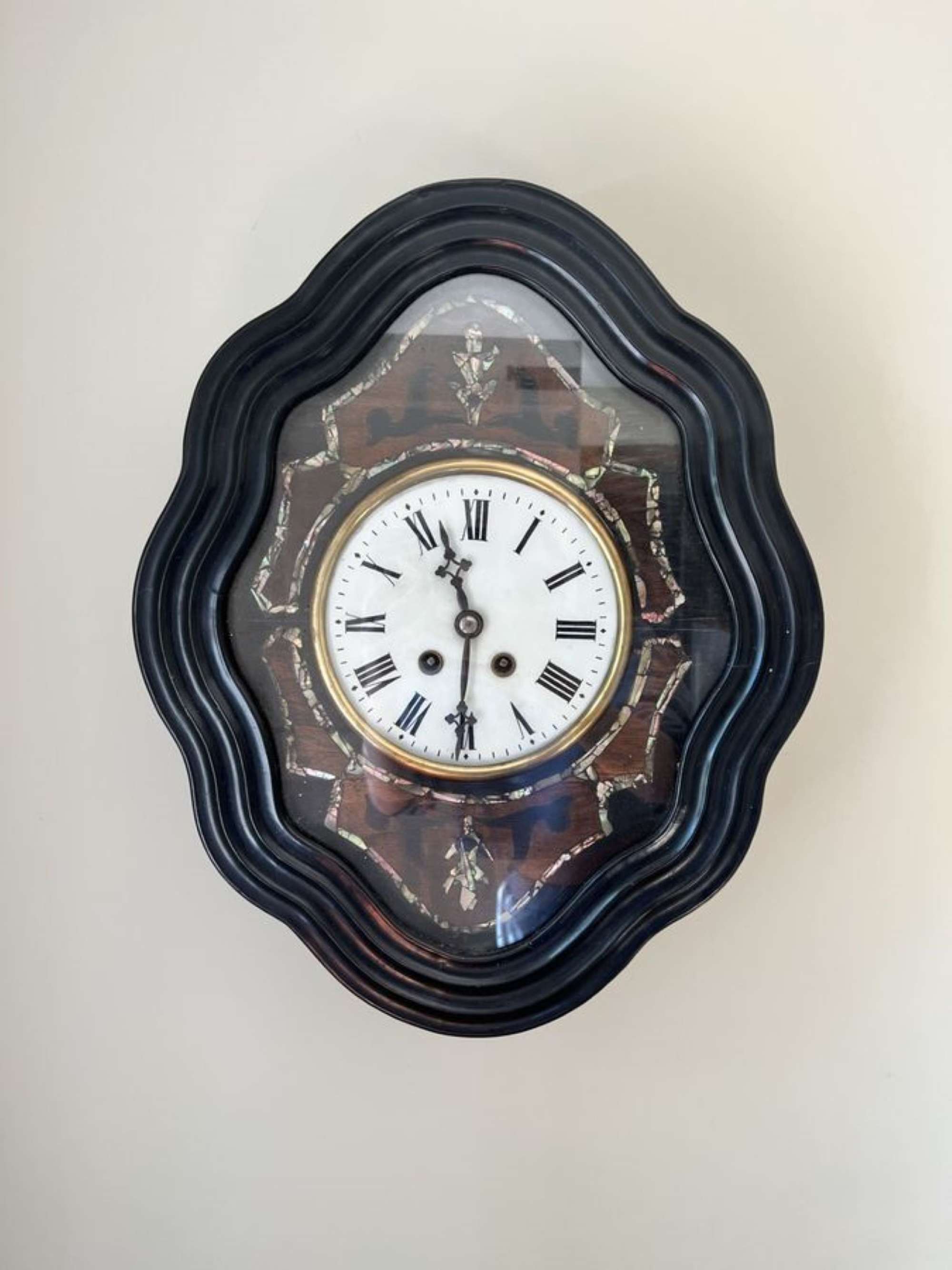 Stunning quality antique Victorian French wall clock