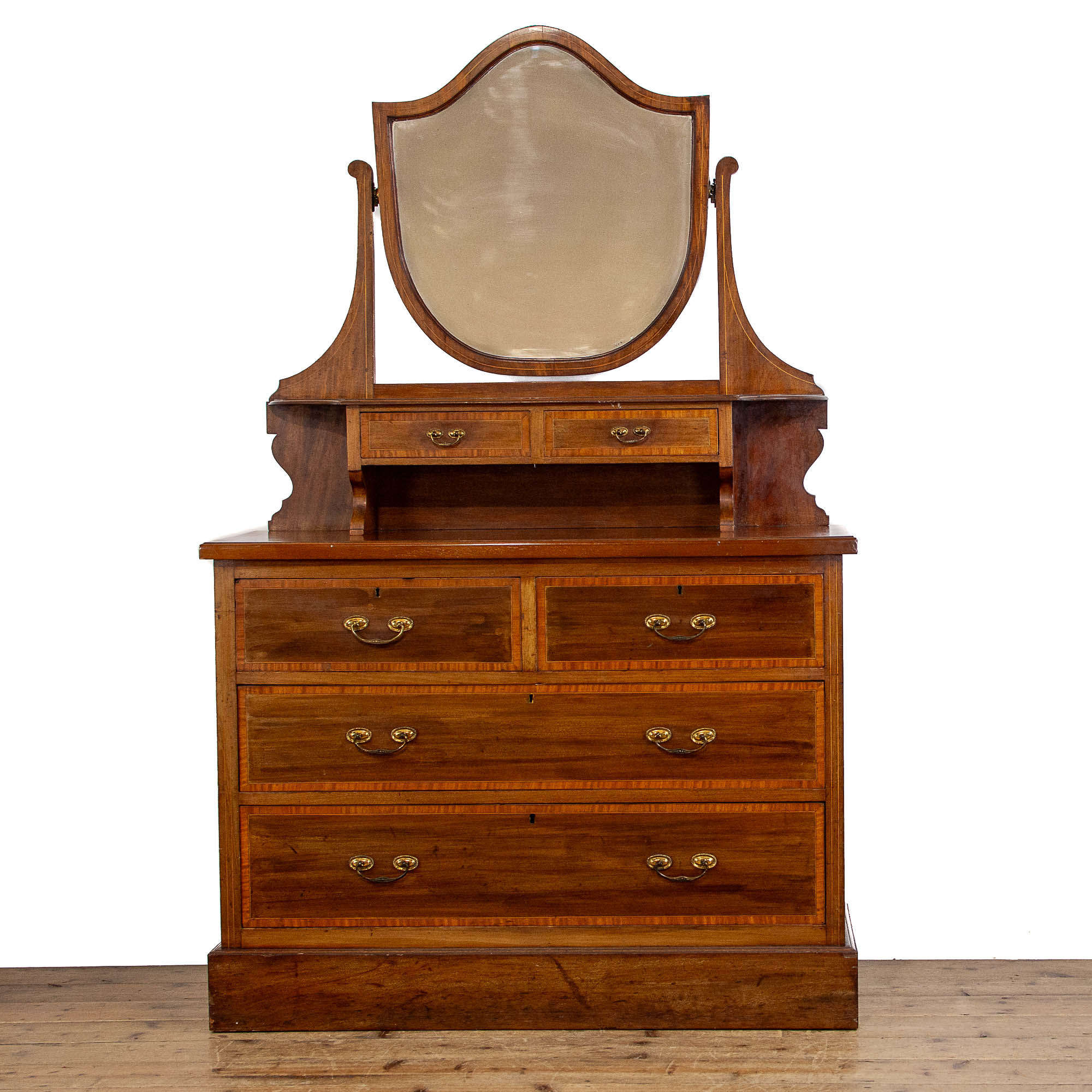 Antique Mahogany Dressing Table Chest of Drawers