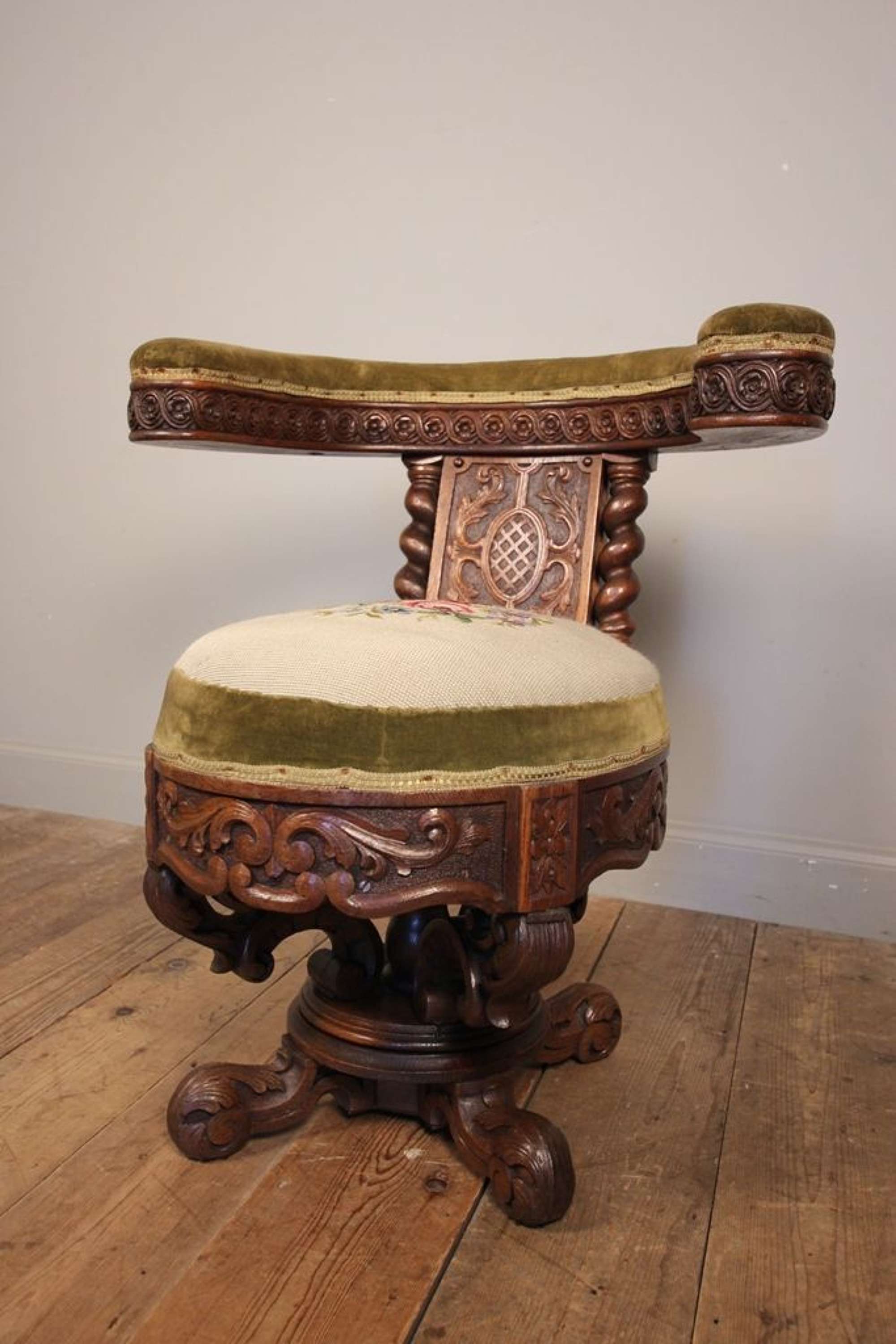 Rare 19th C. Cock Fighting Chair