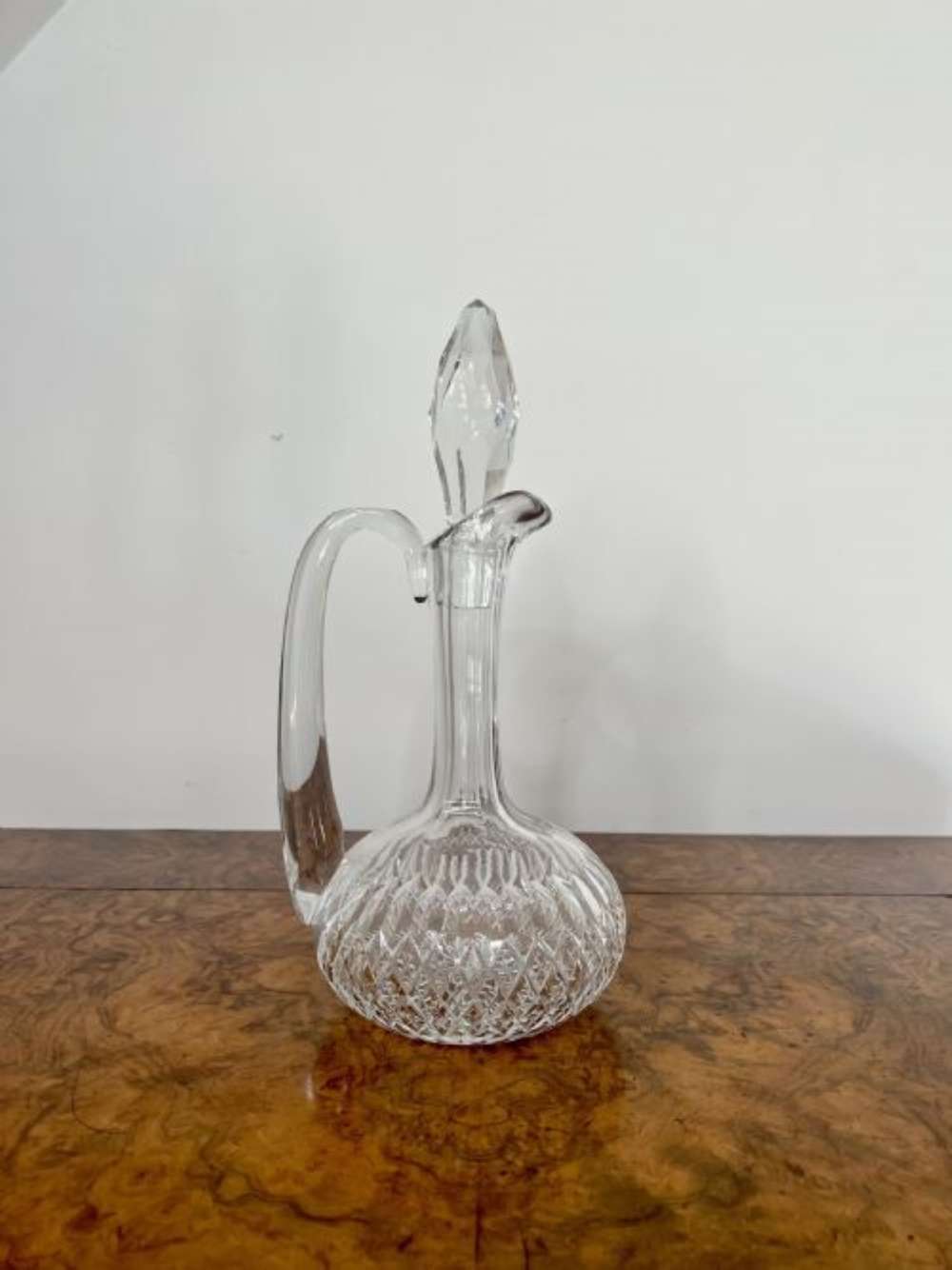 Quality Antique Edwardian Cut Glass Ewer