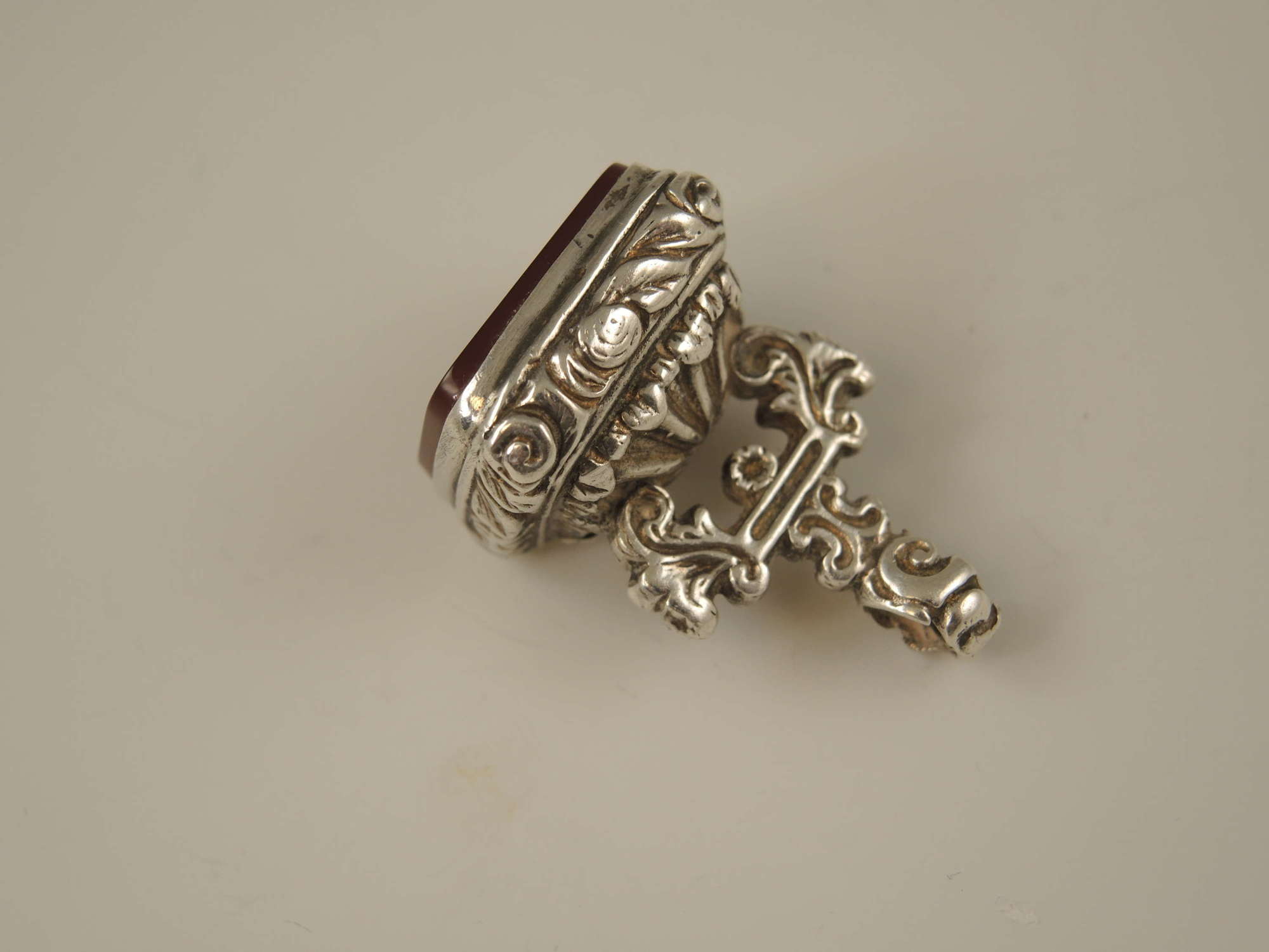 Vintage silver and stone set seal.