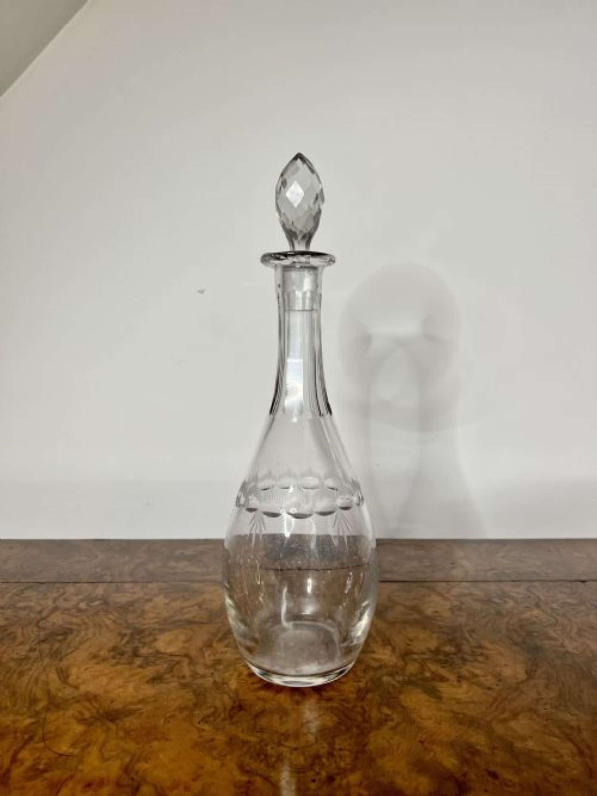Quality Antique Edwardian Glass Decanter