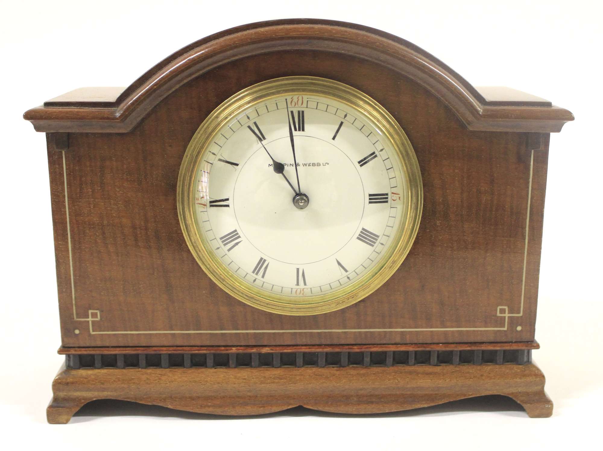 Fine Edwardian Mahogany Mappin & Webb Mantel Clock