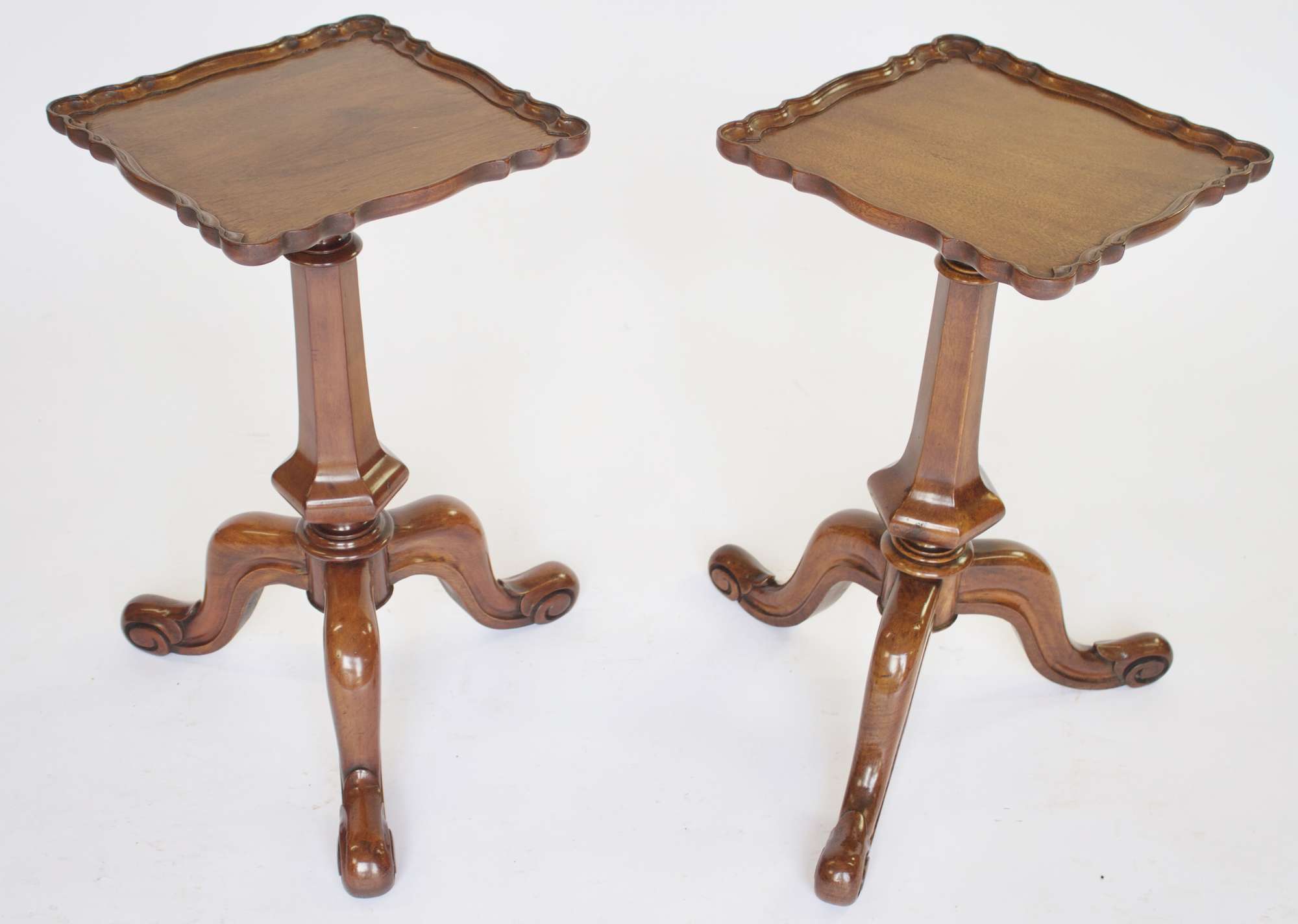 Pair W1V Mahogany Lamp Tables