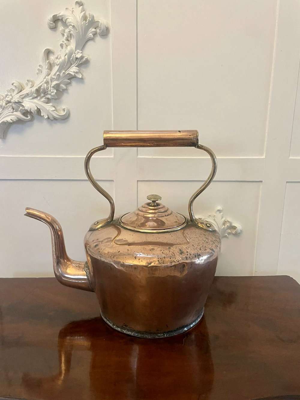 Large Antique George Iii Quality Copper Kettle