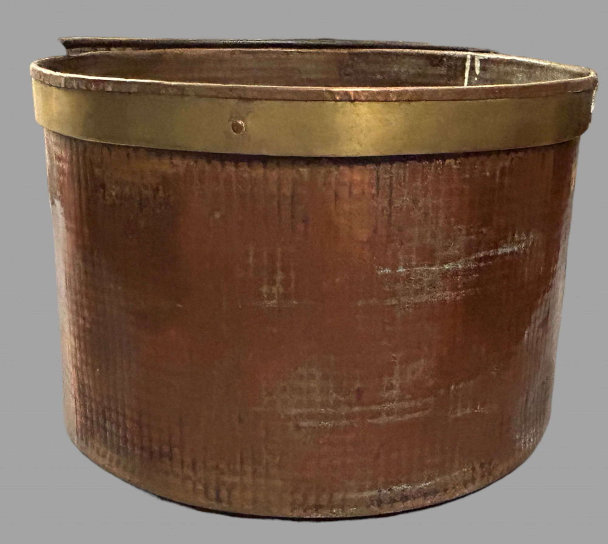 A Large Copper and Brass Bucket
