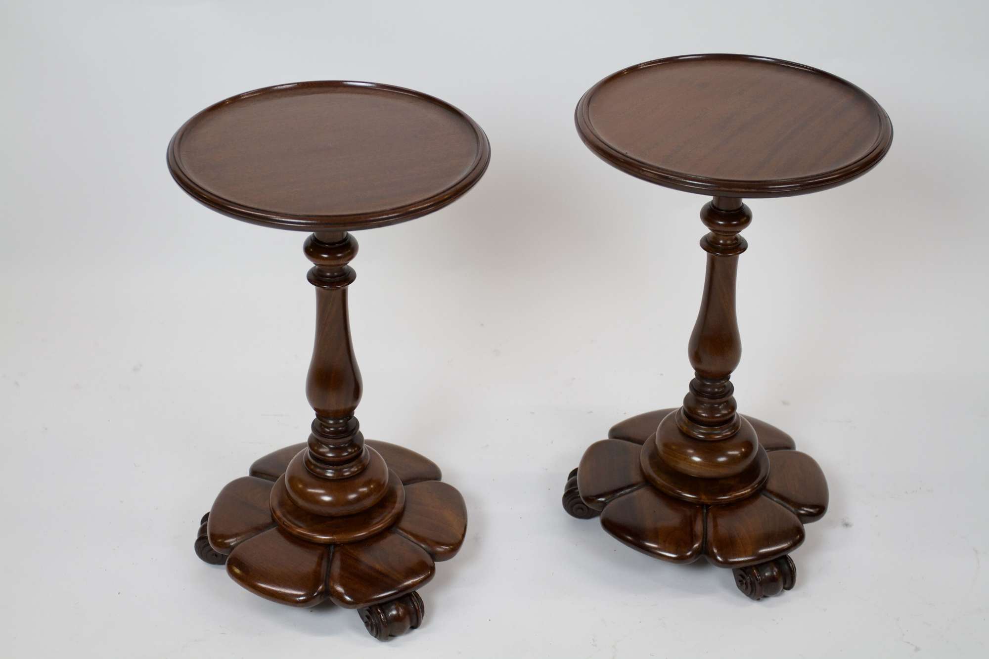 Fine Pair Mahogany & Carved Lamp Tables, Circa 1830