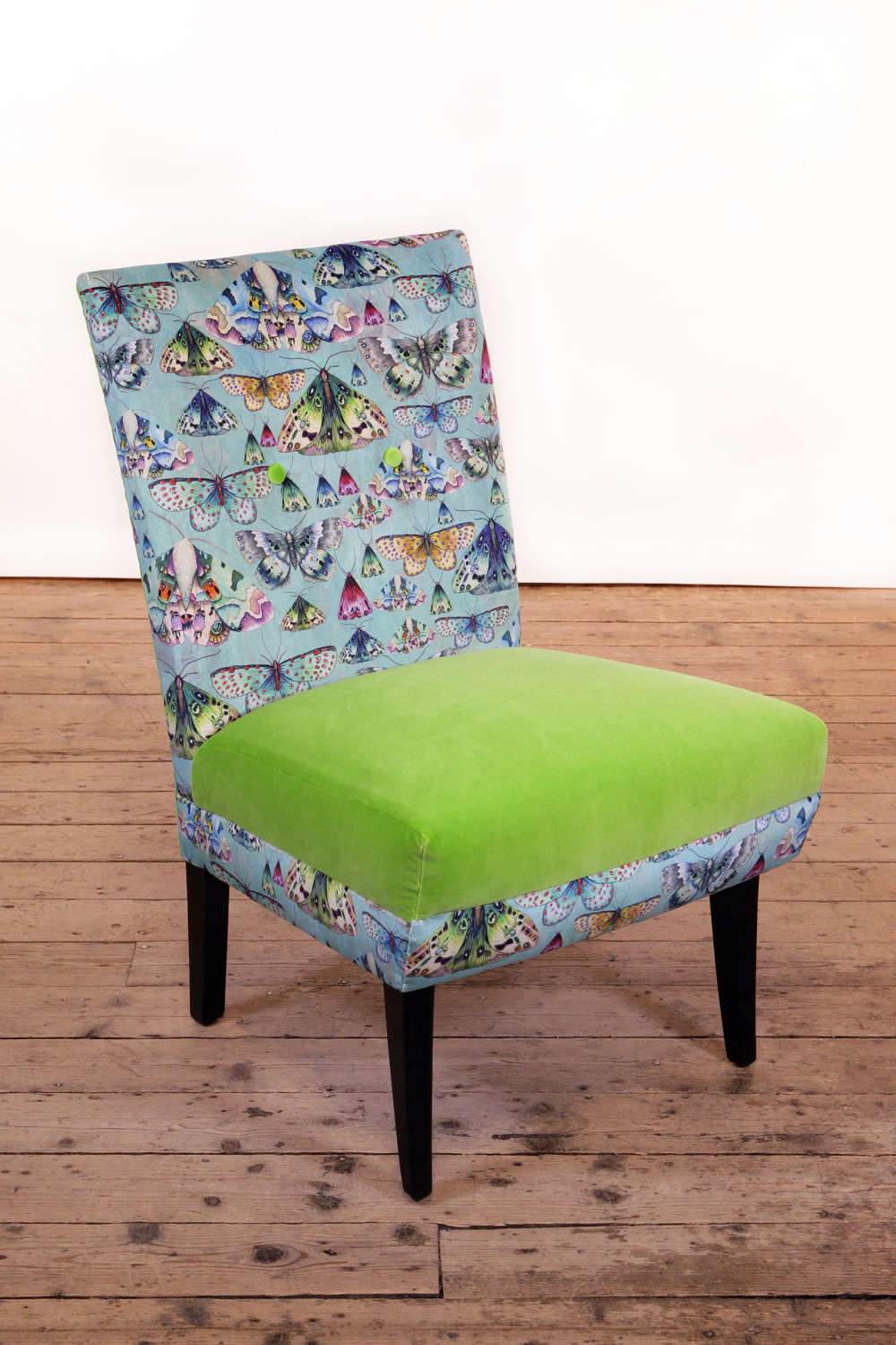 Mid-century Cocktail Chair In Designers Guild Velvets