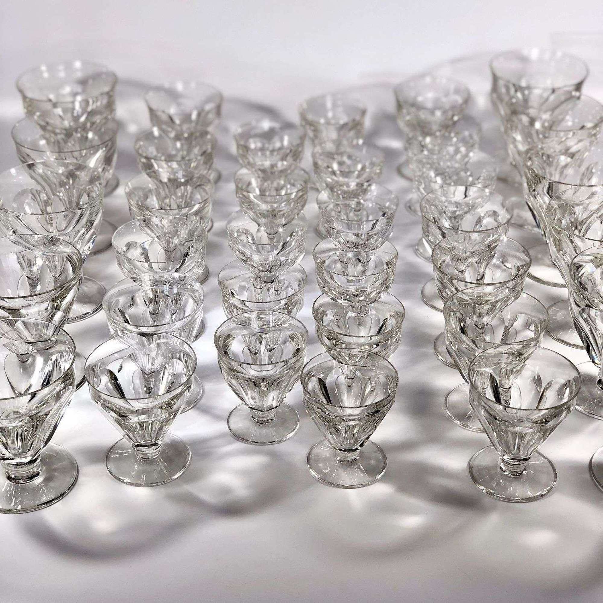 35 Vintage Baccarat crystal drinking glasses