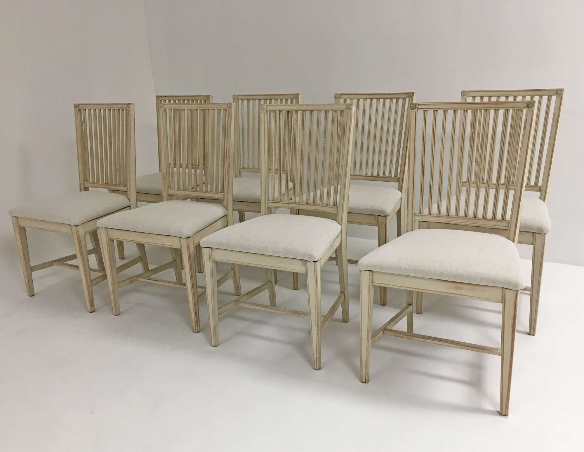 Set of 8 Swedish 20th century Dining Chairs